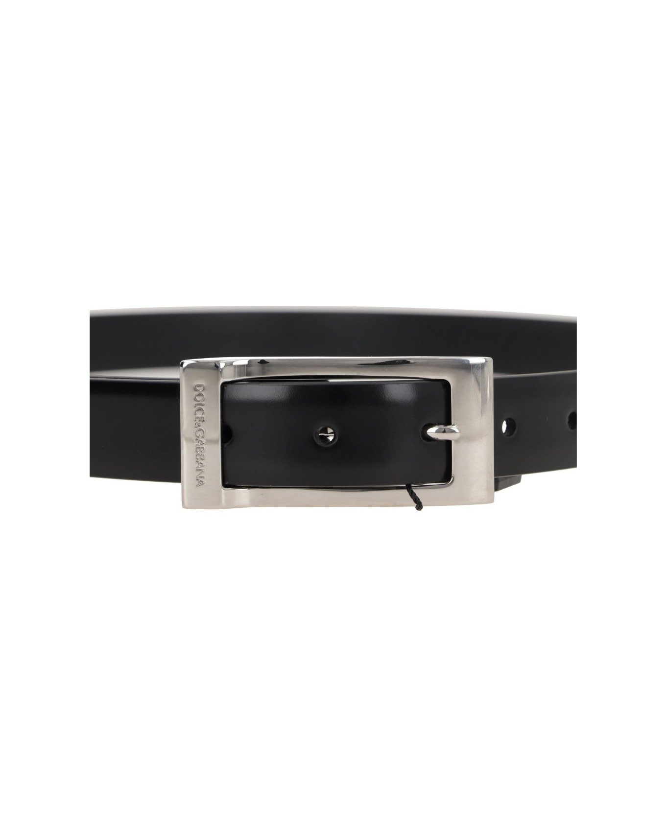 Dolce 
Gabbana Logo Engraved Buckle Belt - Nero