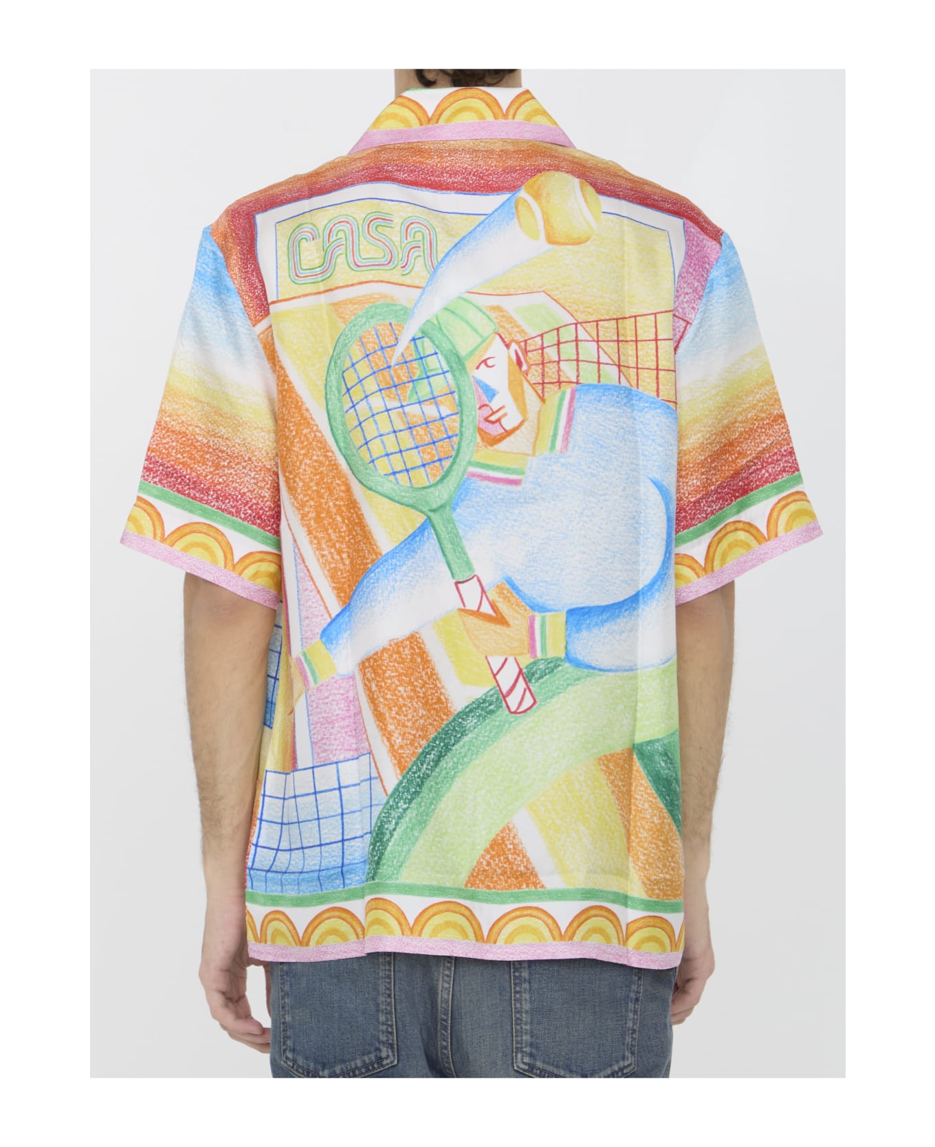 Casablanca Crayon Tennis Player Shirt - MULTICOLOR