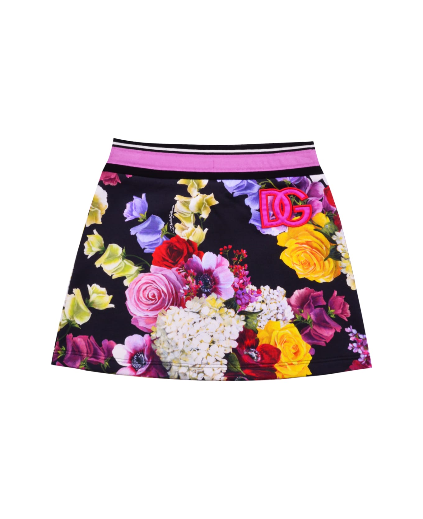 Dolce & Gabbana Cotton Skirt With Flower Print - Multicolor