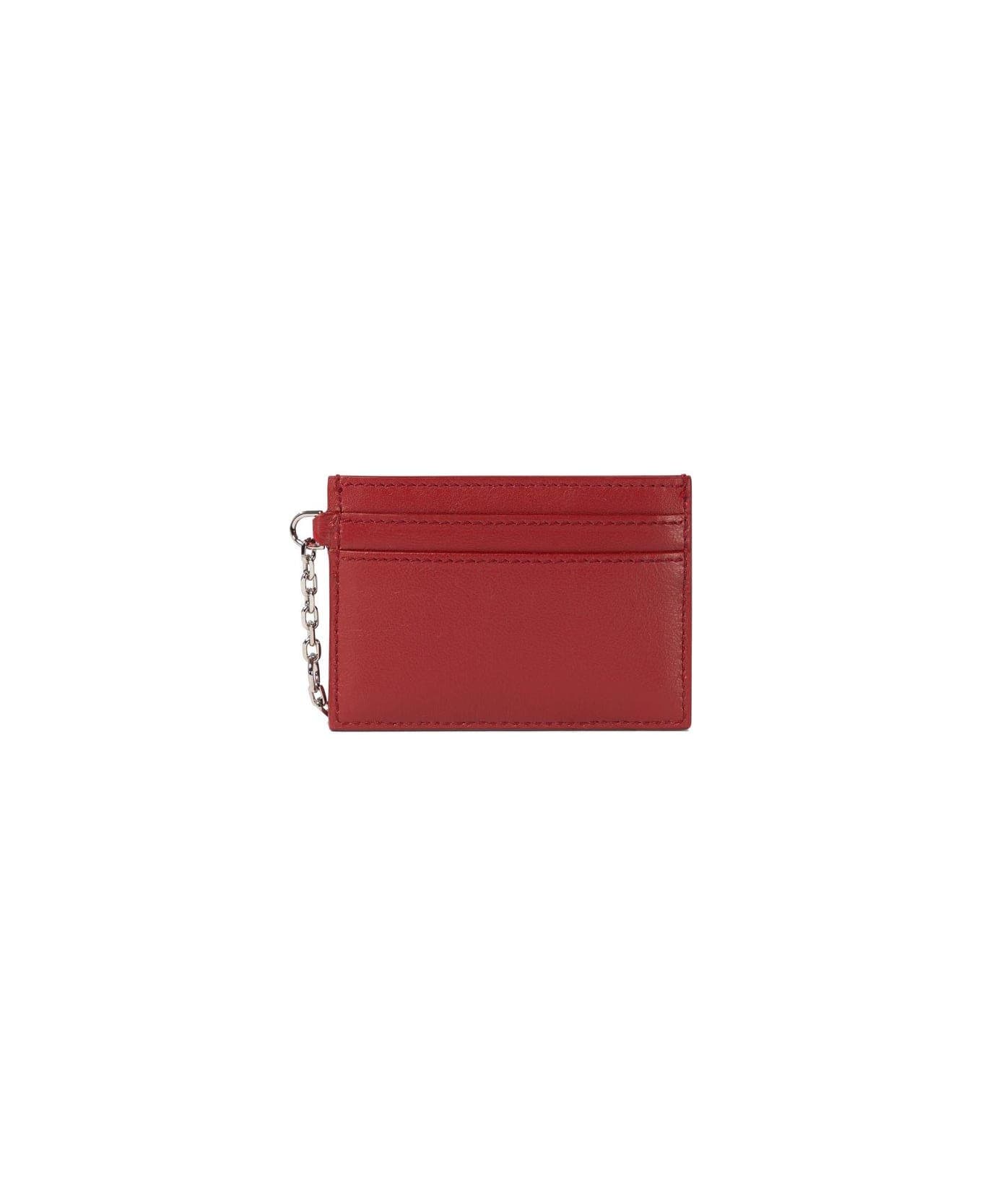 Alexander McQueen Sling Logo Plaque Card Holder - RED