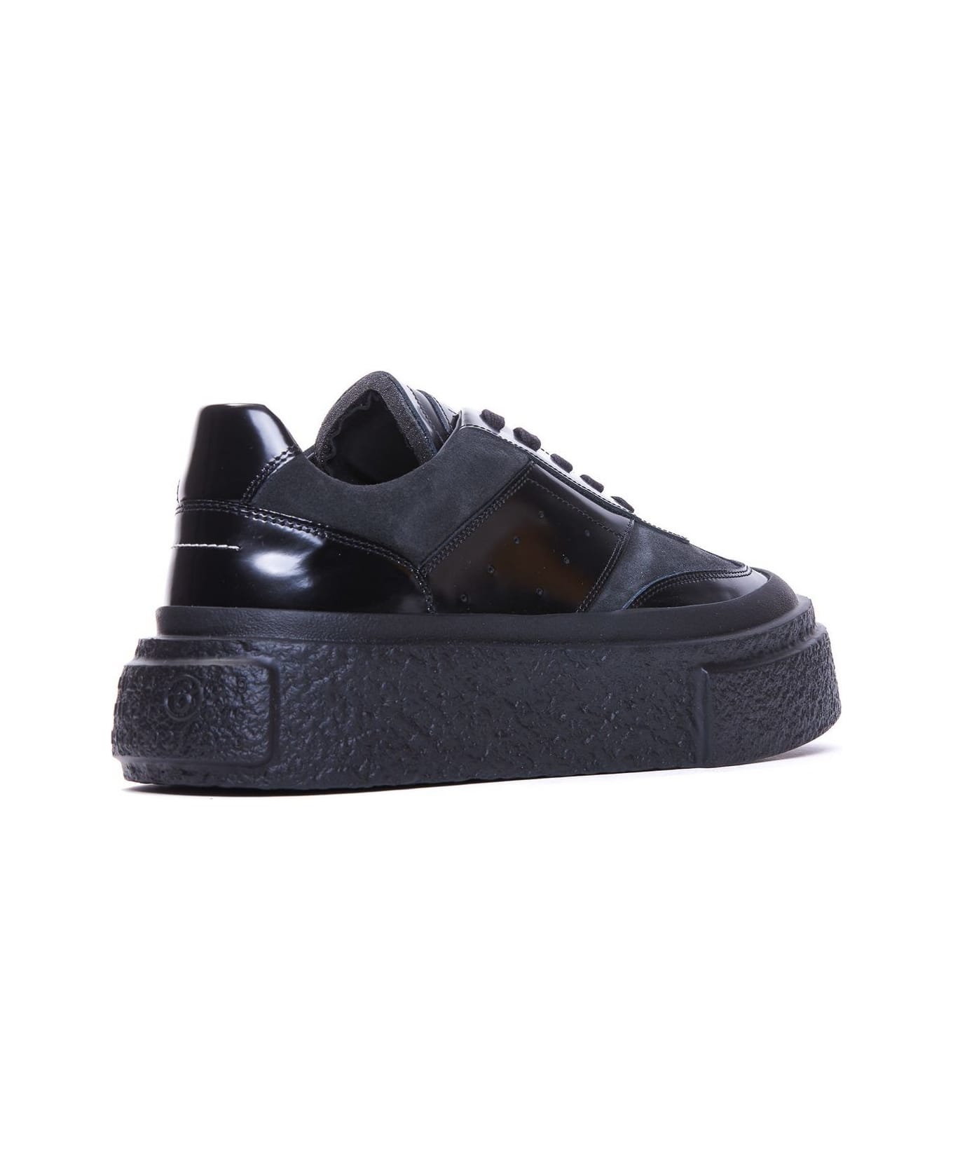 MM6 Maison Margiela Gambetta Lace-up Sneakers - Black/Stretch Limo