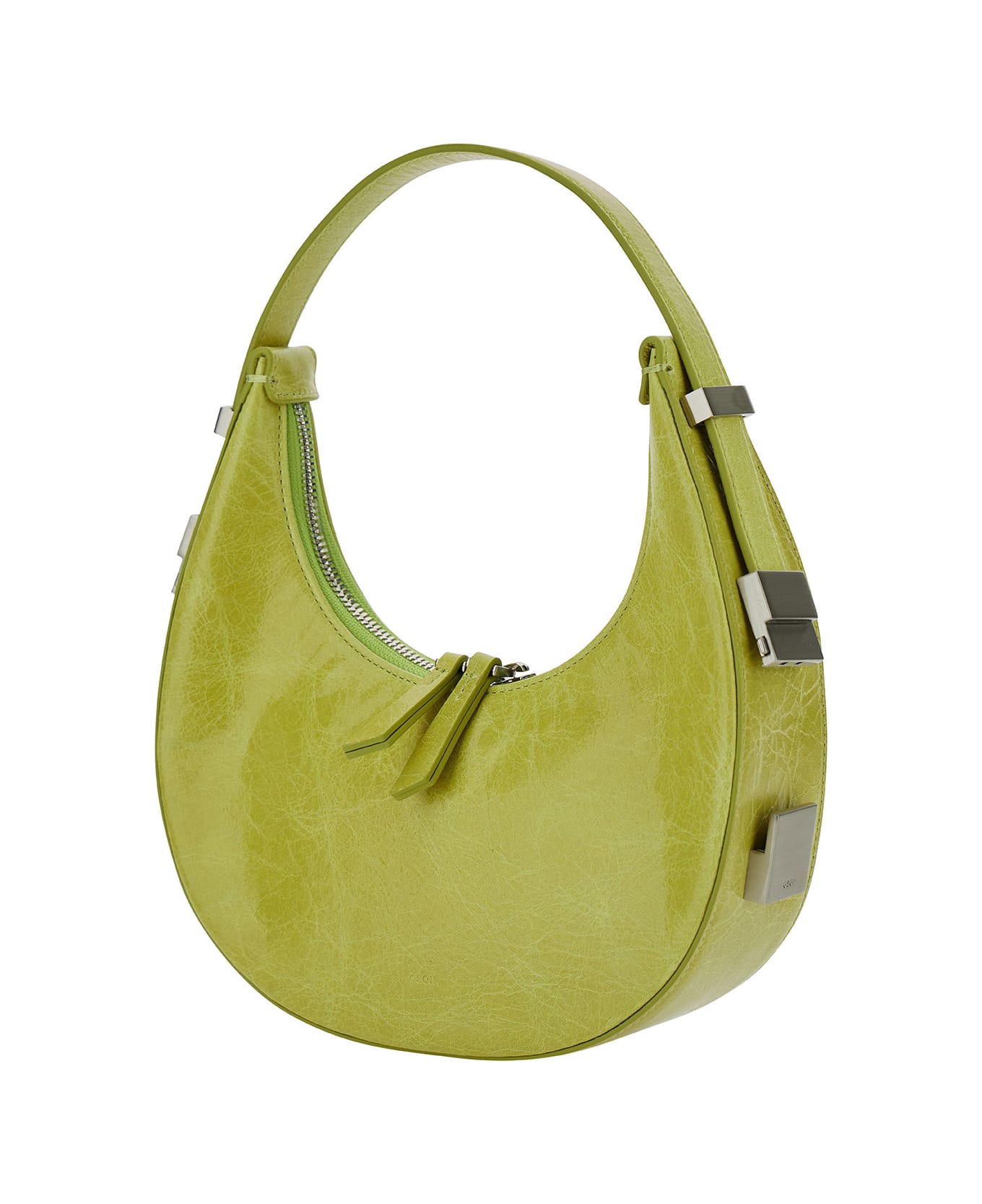 OSOI 'toni Mini' Yellow Shoulder Bag With Engraved Logo In Leather Woman - Yellow