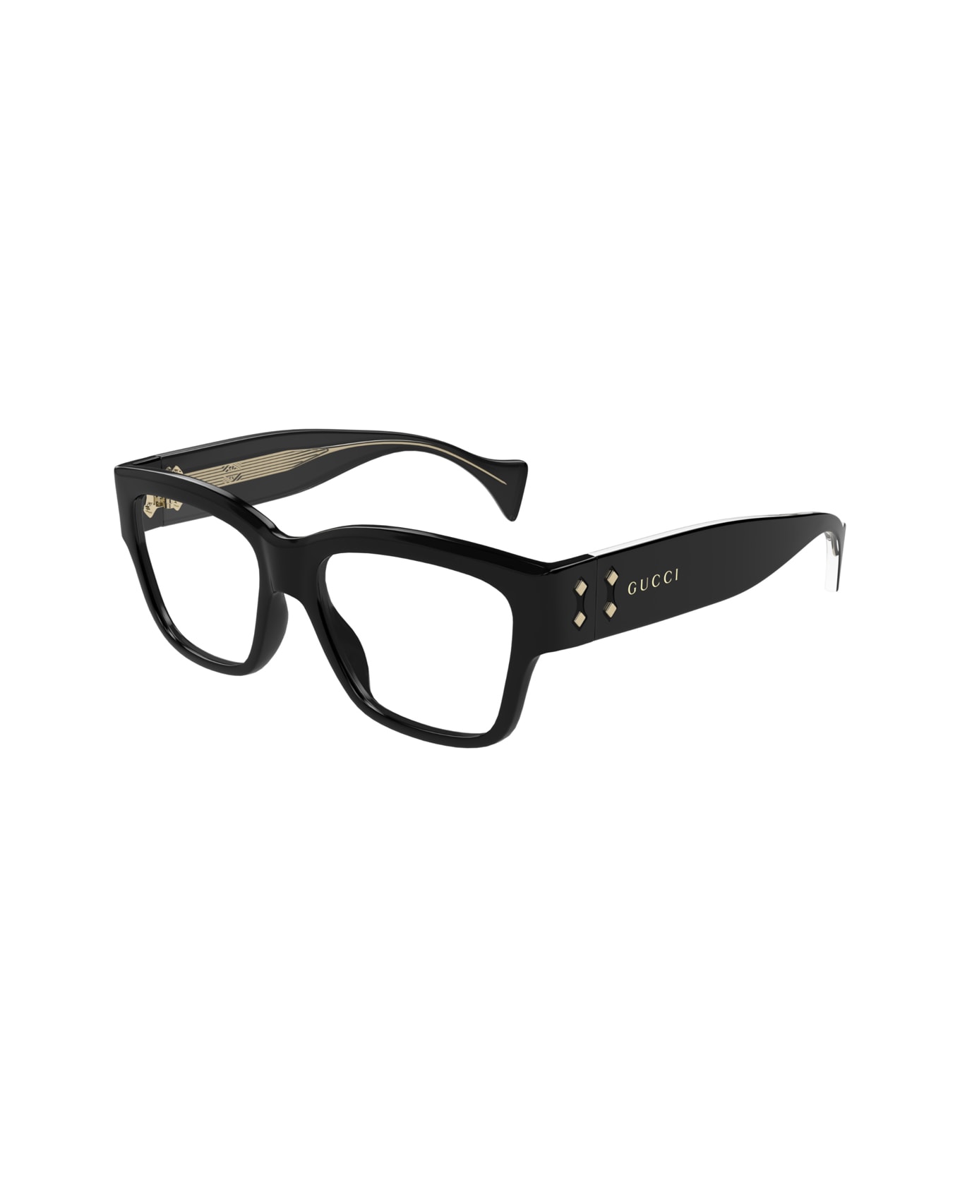 Gucci Eyewear Gucci Gg1705o Linea Rivets 001 Black Glasses - Nero