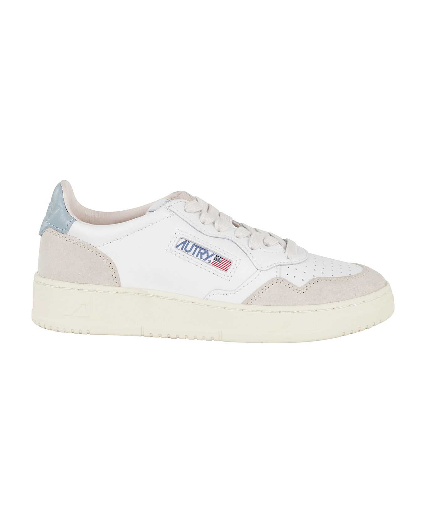 Autry Medalist Low Woman - Suede White Slv Blue