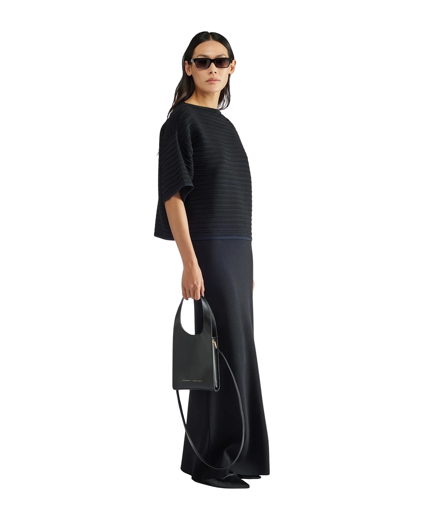 Liviana Conti Sweater With Ruffles - Nero Notte