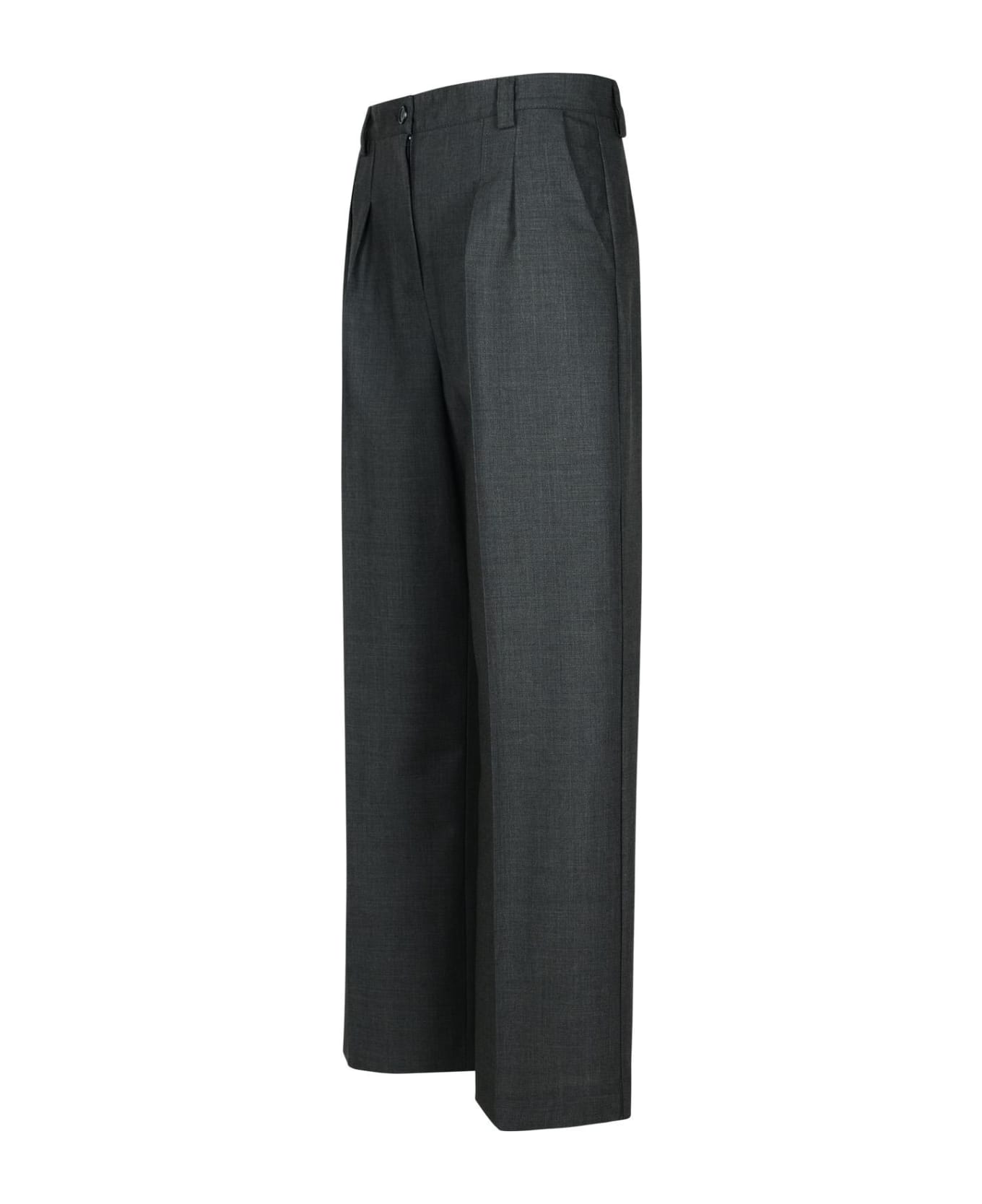 A.P.C. 'tressie' Grey Virgin Wool Pants - Grey