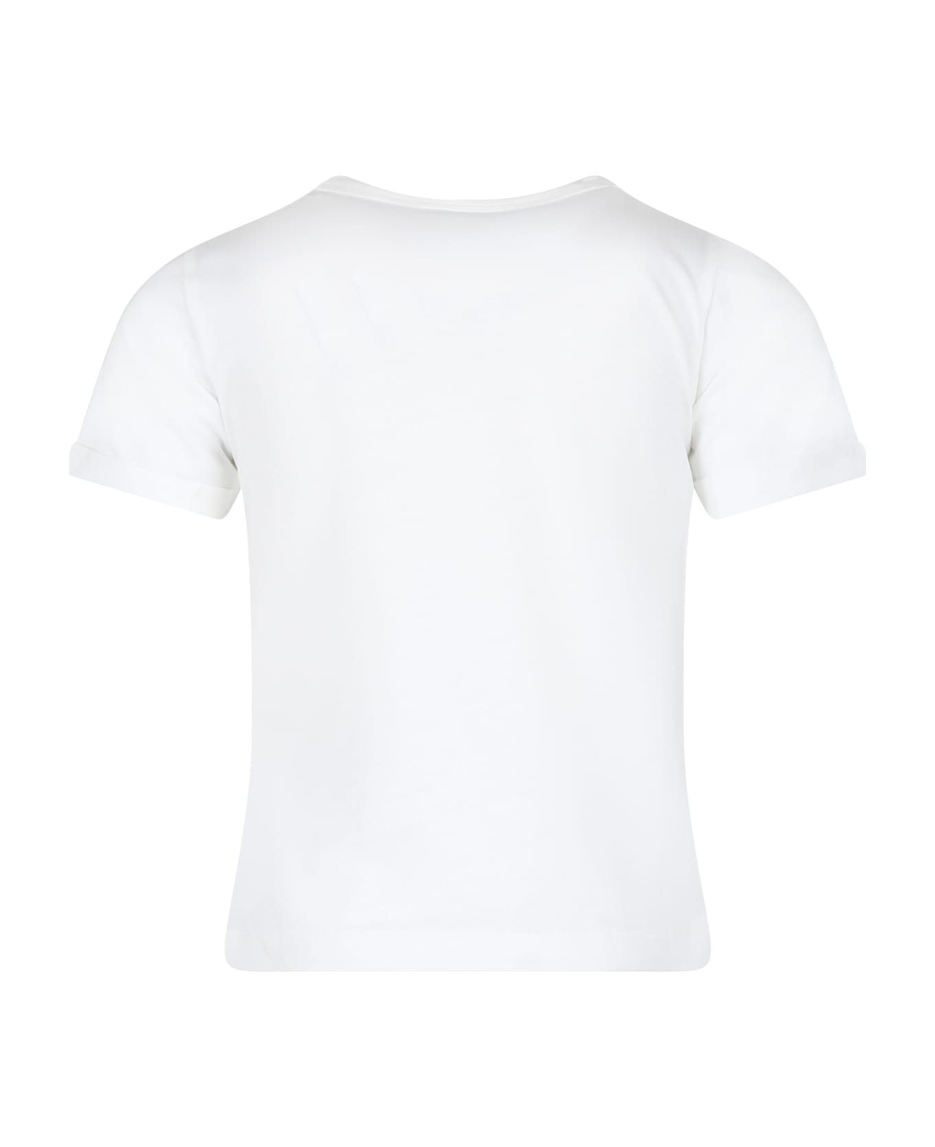 Stella McCartney Kids White T-shirt For Girl With Star - White