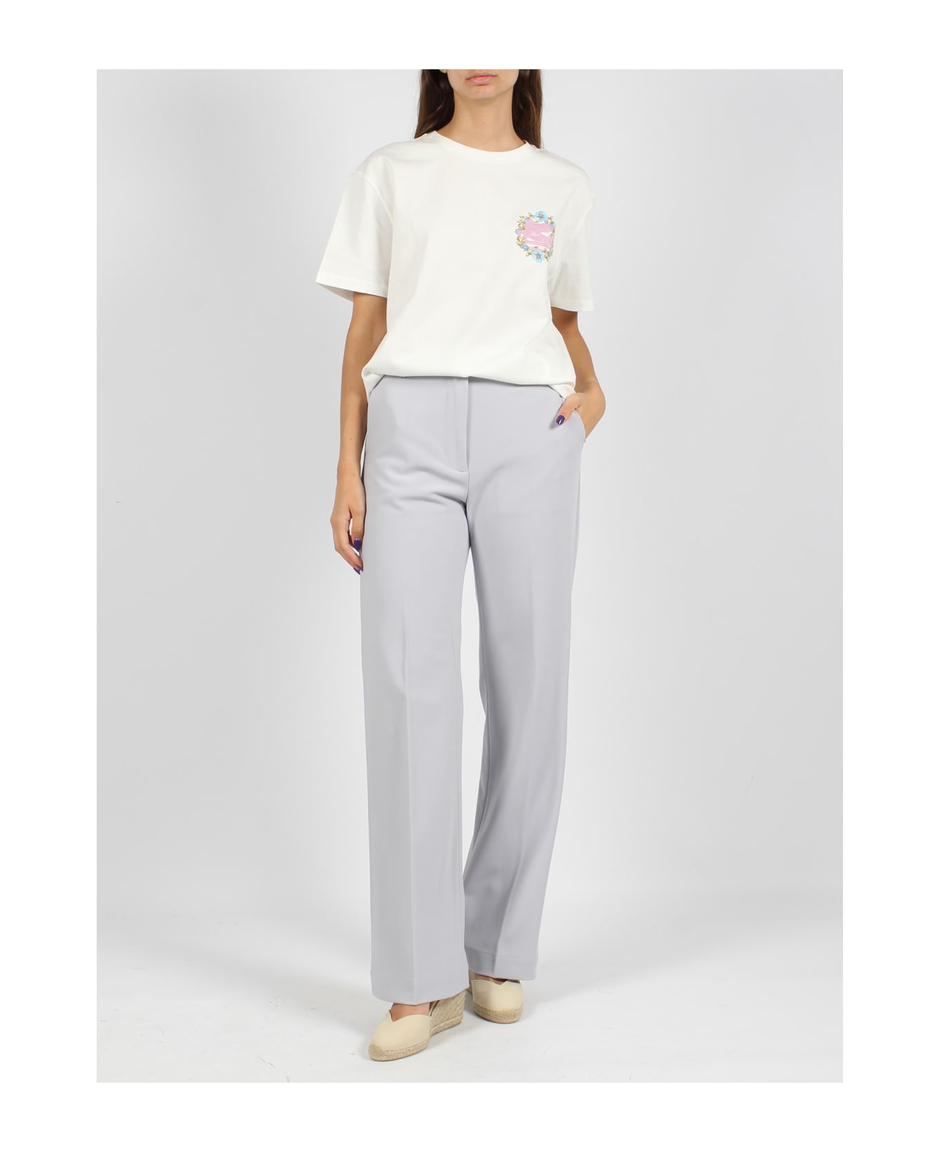 Nine in the Morning Deep Palazzo Trousers - Pink & Purple