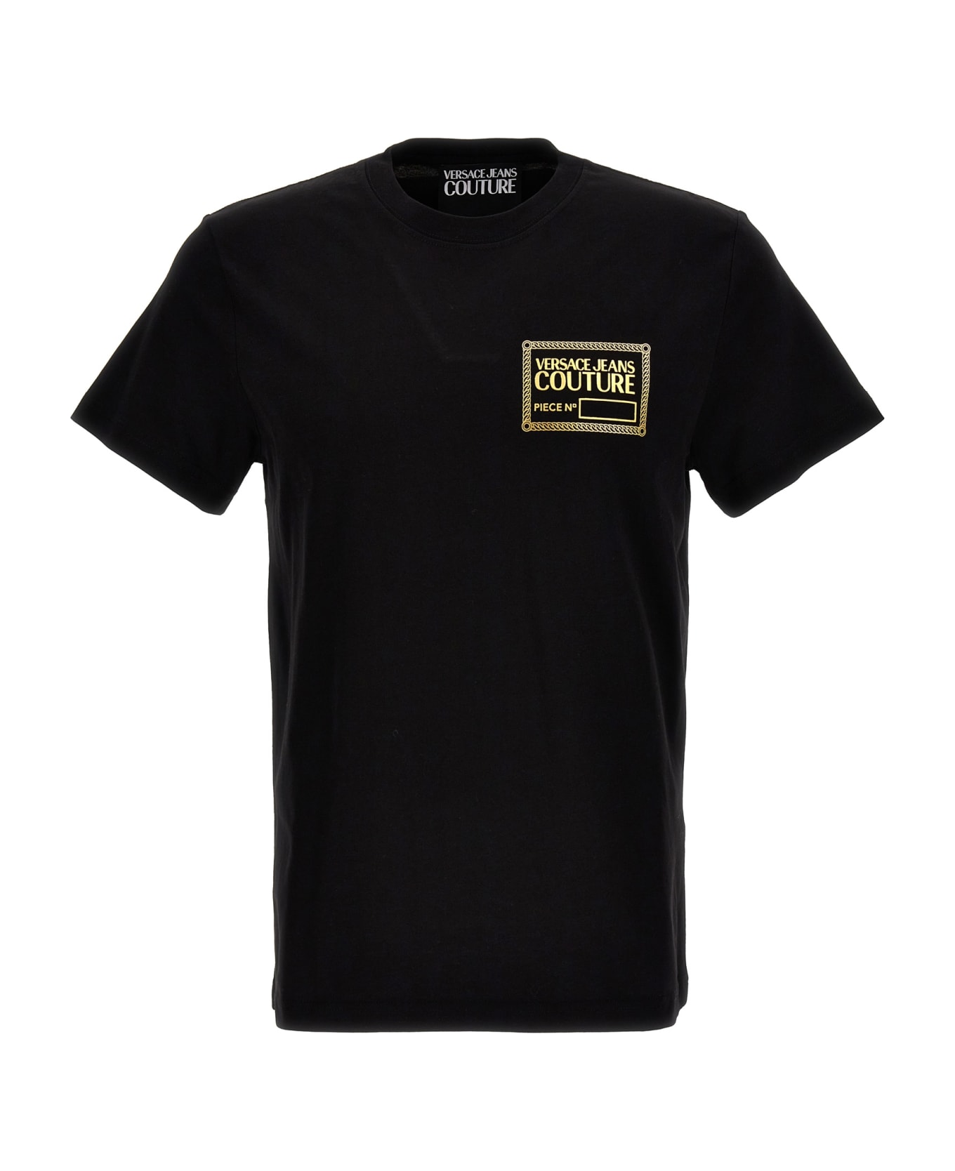 Versace Jeans Couture Logo Print T-shirt - Black Gold シャツ