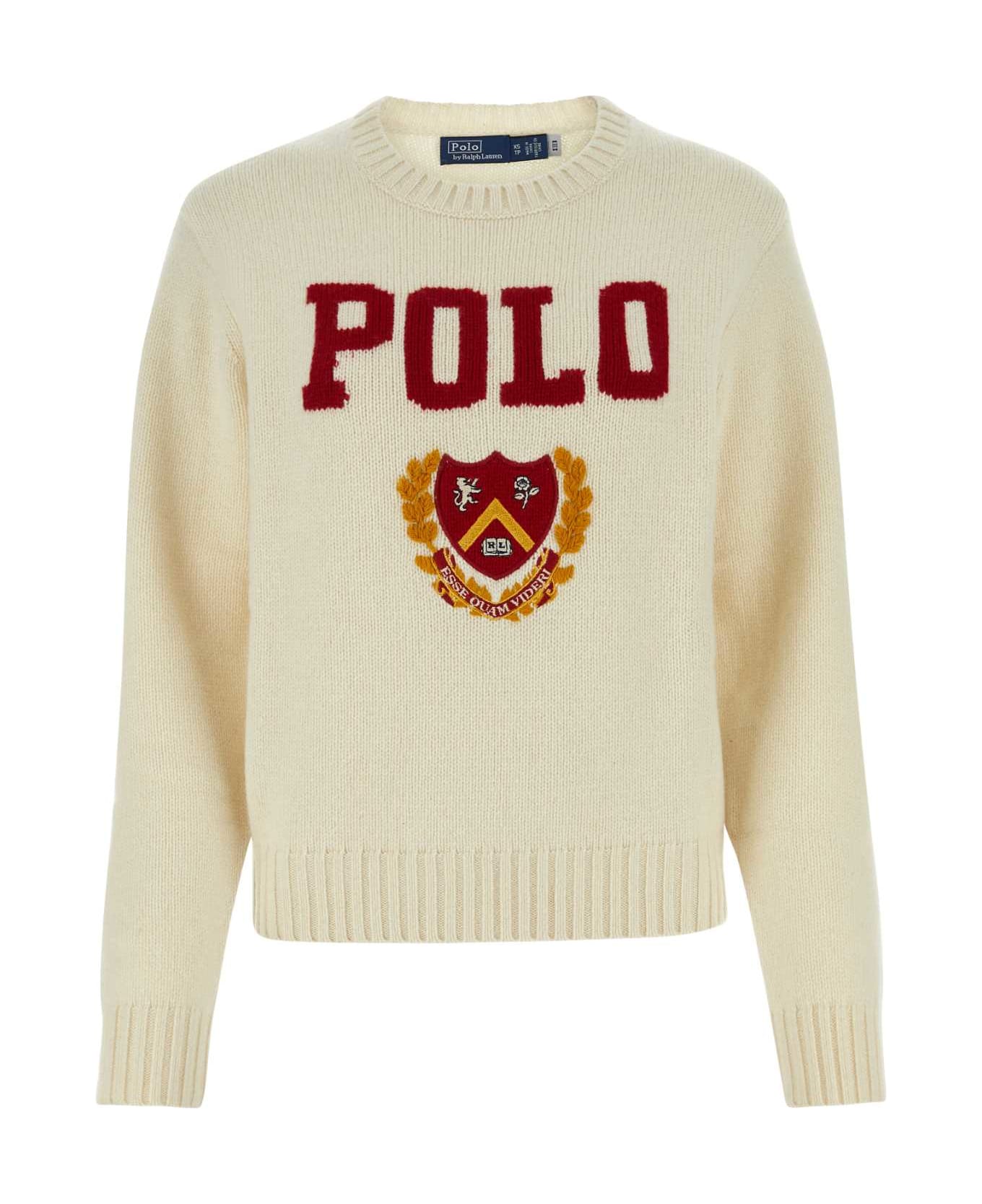 Polo Ralph Lauren Ivory Wool Sweater - 001 フリース