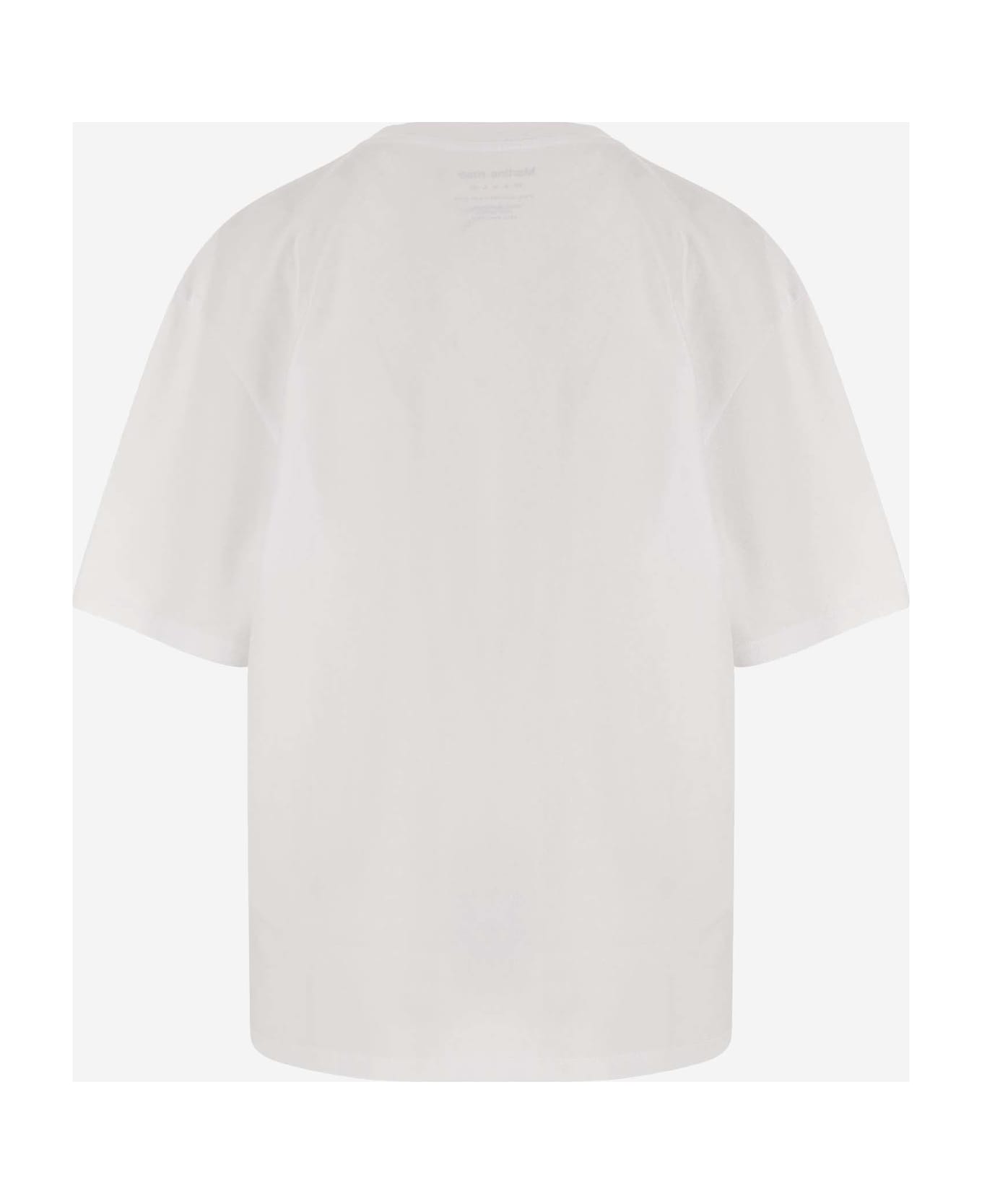 Martine Rose Cotton T-shirt With Logo - WHT WHITE BOX LOGO