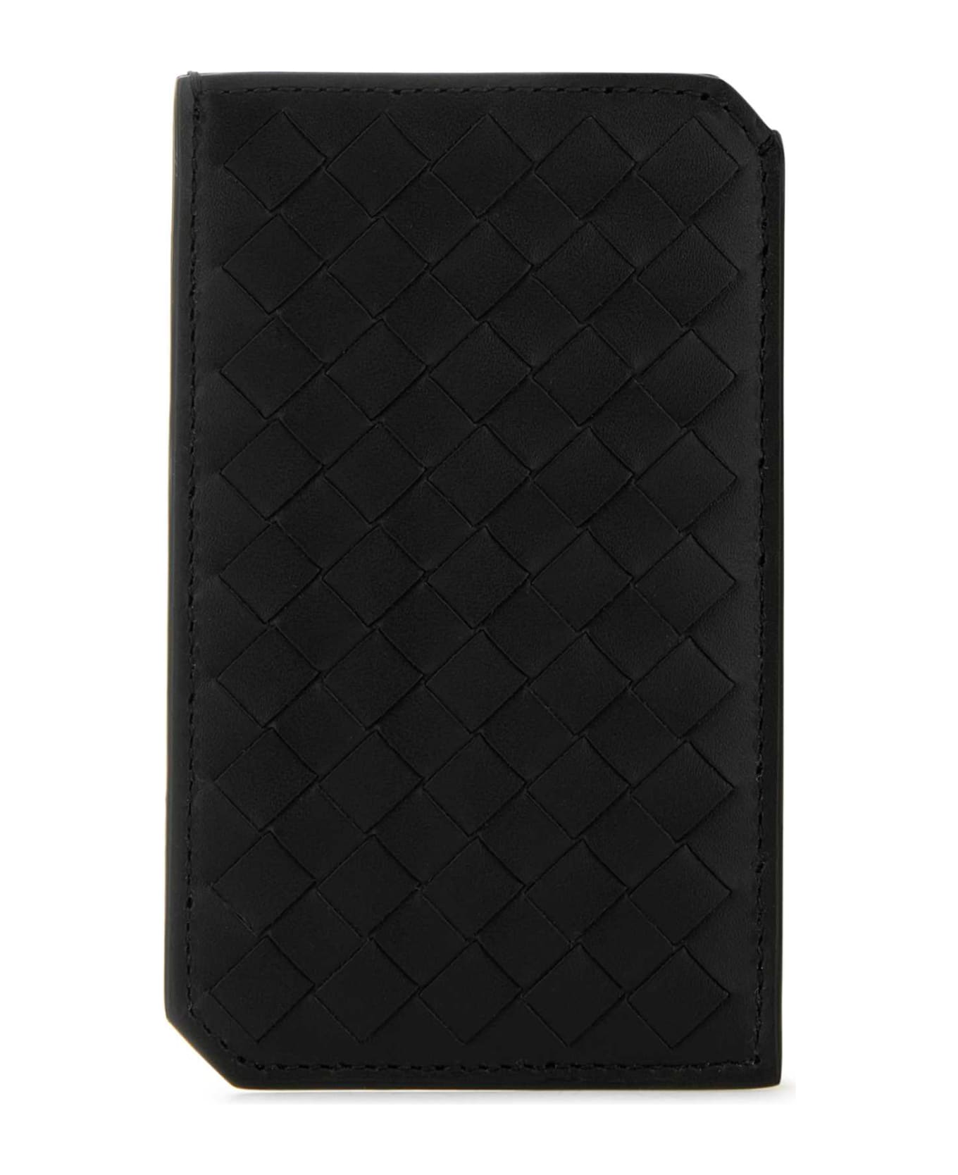 Bottega Veneta Black Leather Card Holder - Black