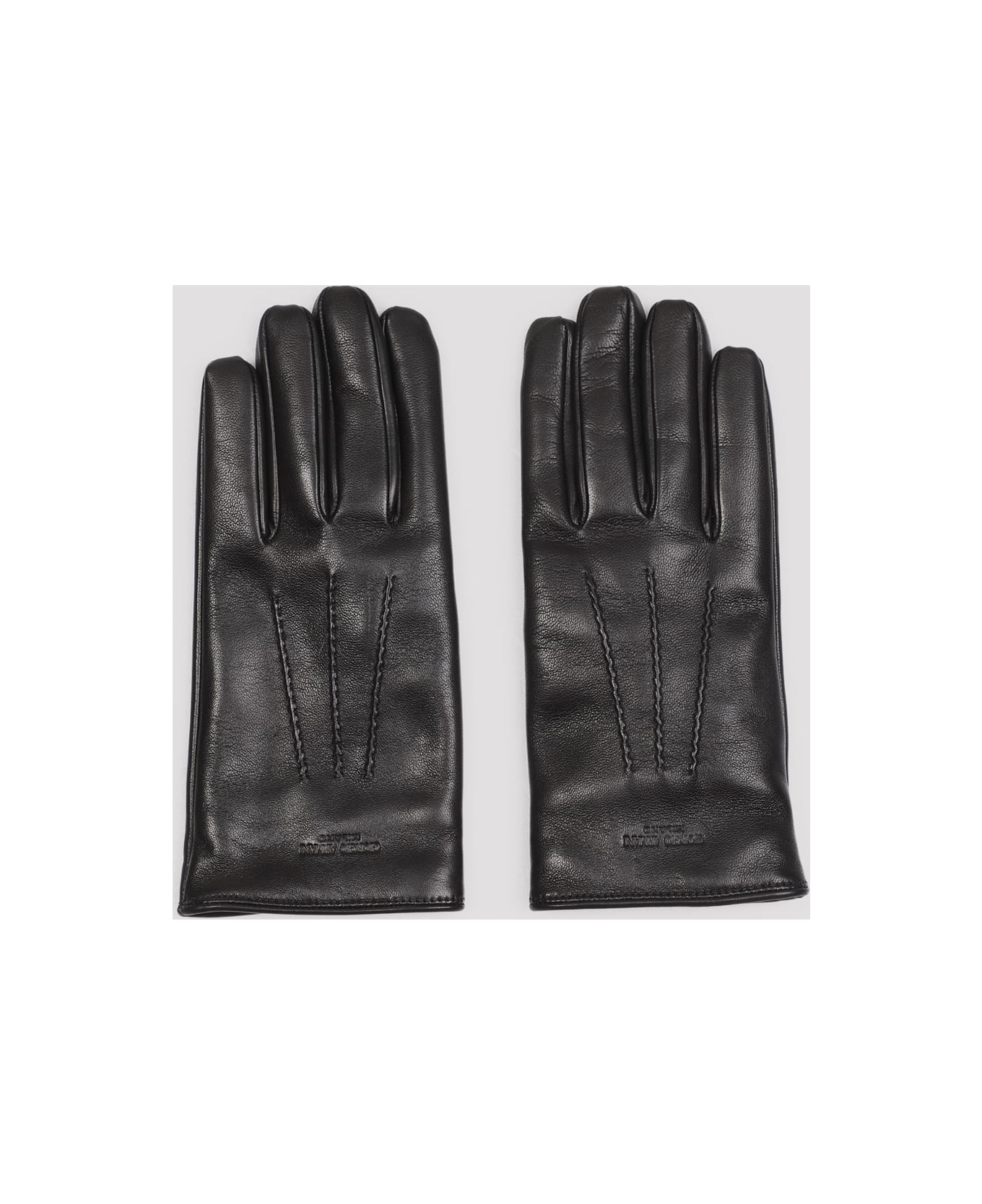 Giorgio Armani Leather Gloves - Nero