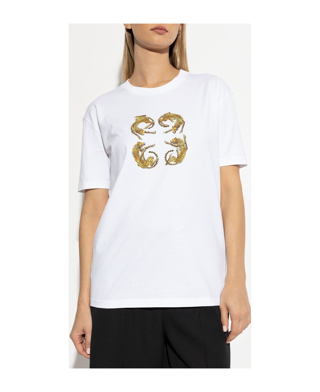 Givenchy Logo Printed Crewneck T-shirt - WHITE