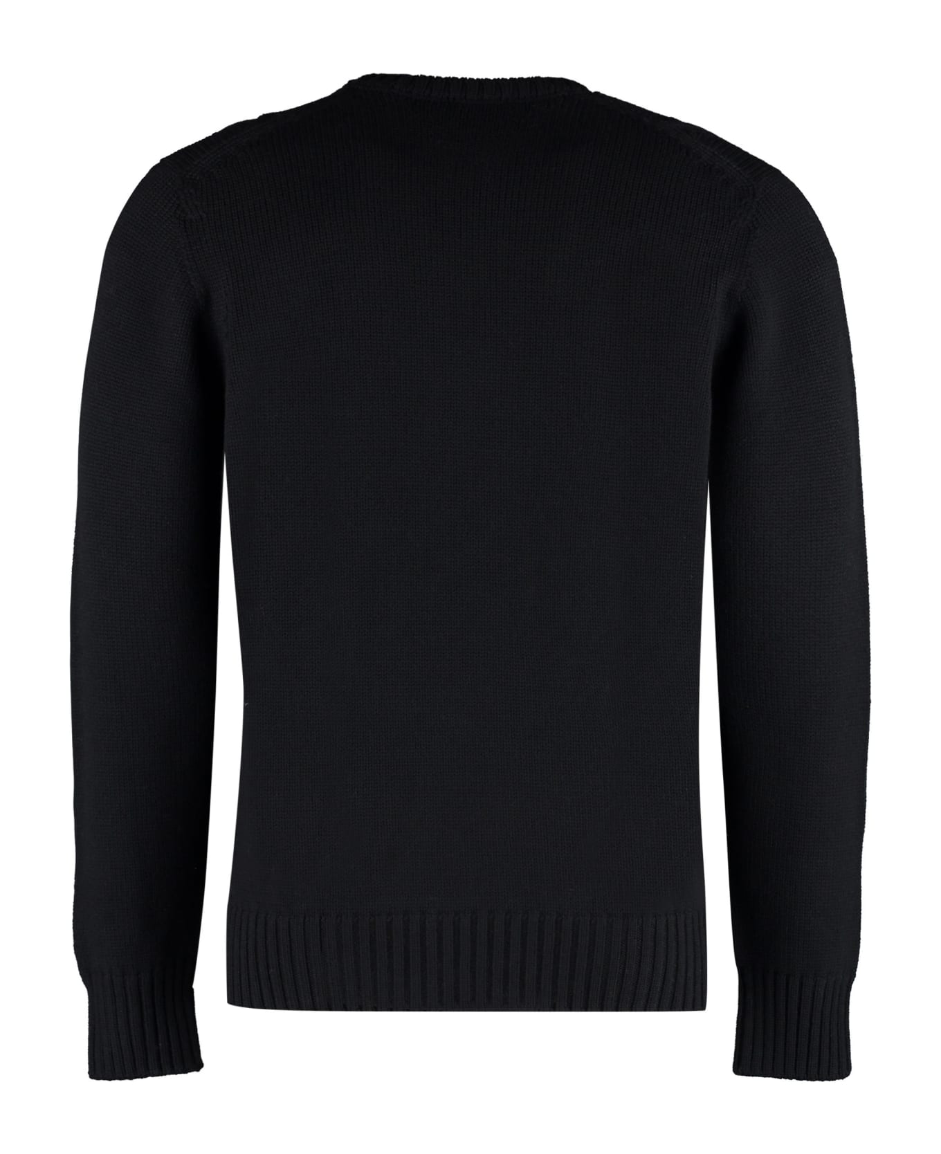 Drumohr Crew-neck Wool Sweater - black