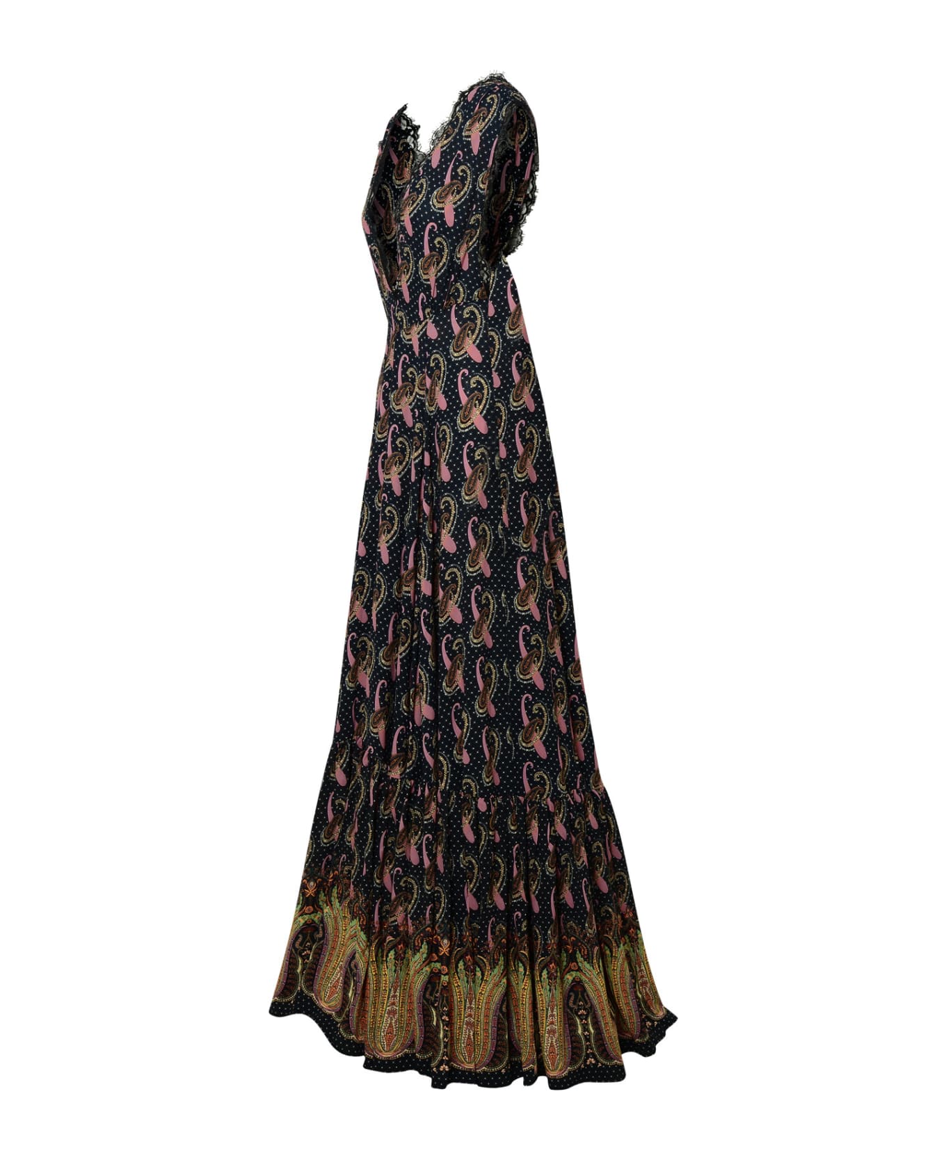 Etro 'paisley' Dress In Black Viscose Blend - Black ワンピース＆ドレス