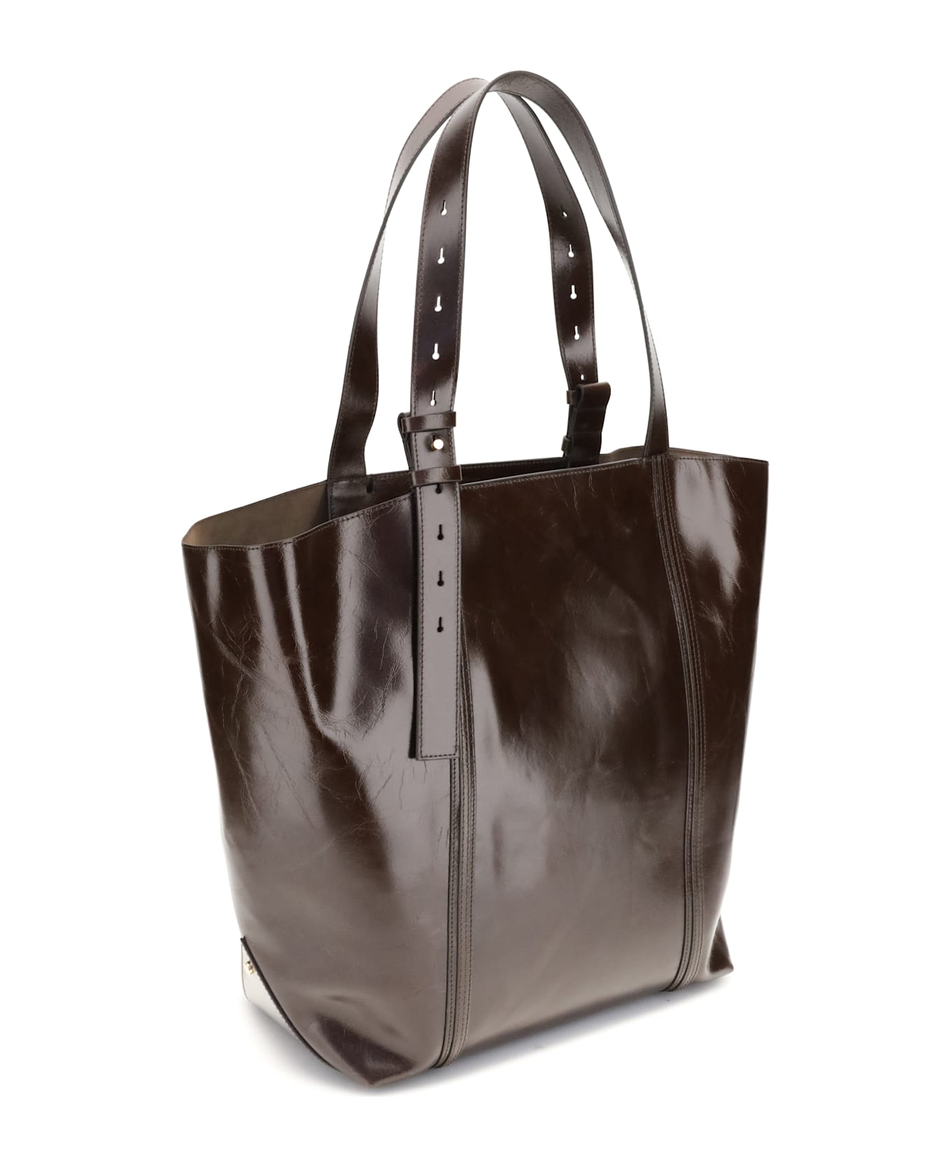 Golden Goose Leather Tote Bag - Marrone