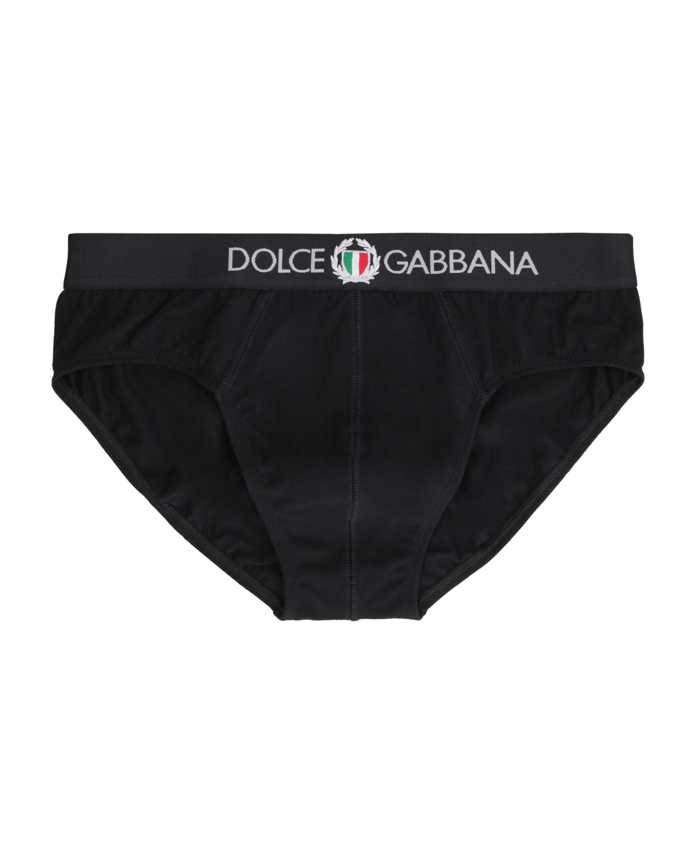 Dolce & Gabbana Cotton Briefs With Elastic Band - Nero
