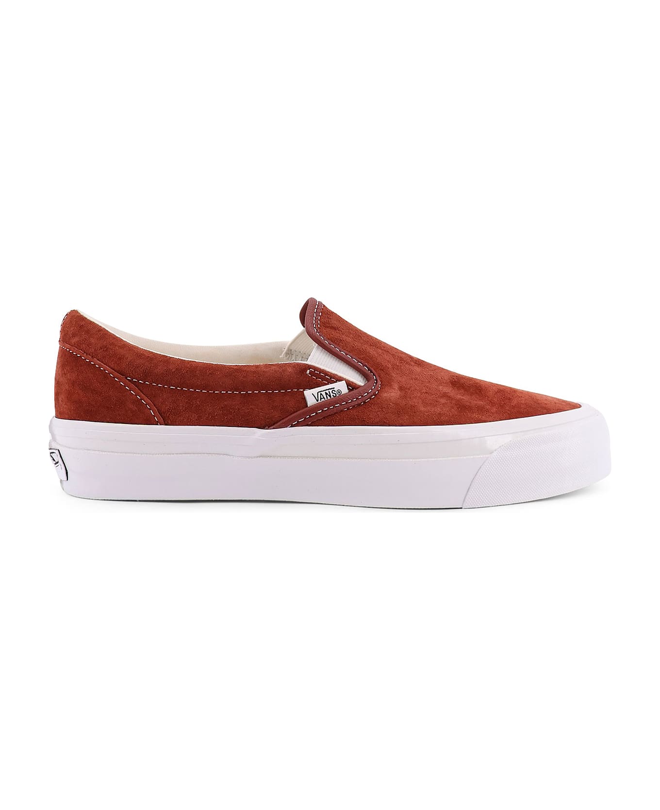 Vans Lx Classic Slip-on 98 Low-top Suede Sneakers - Brick Red