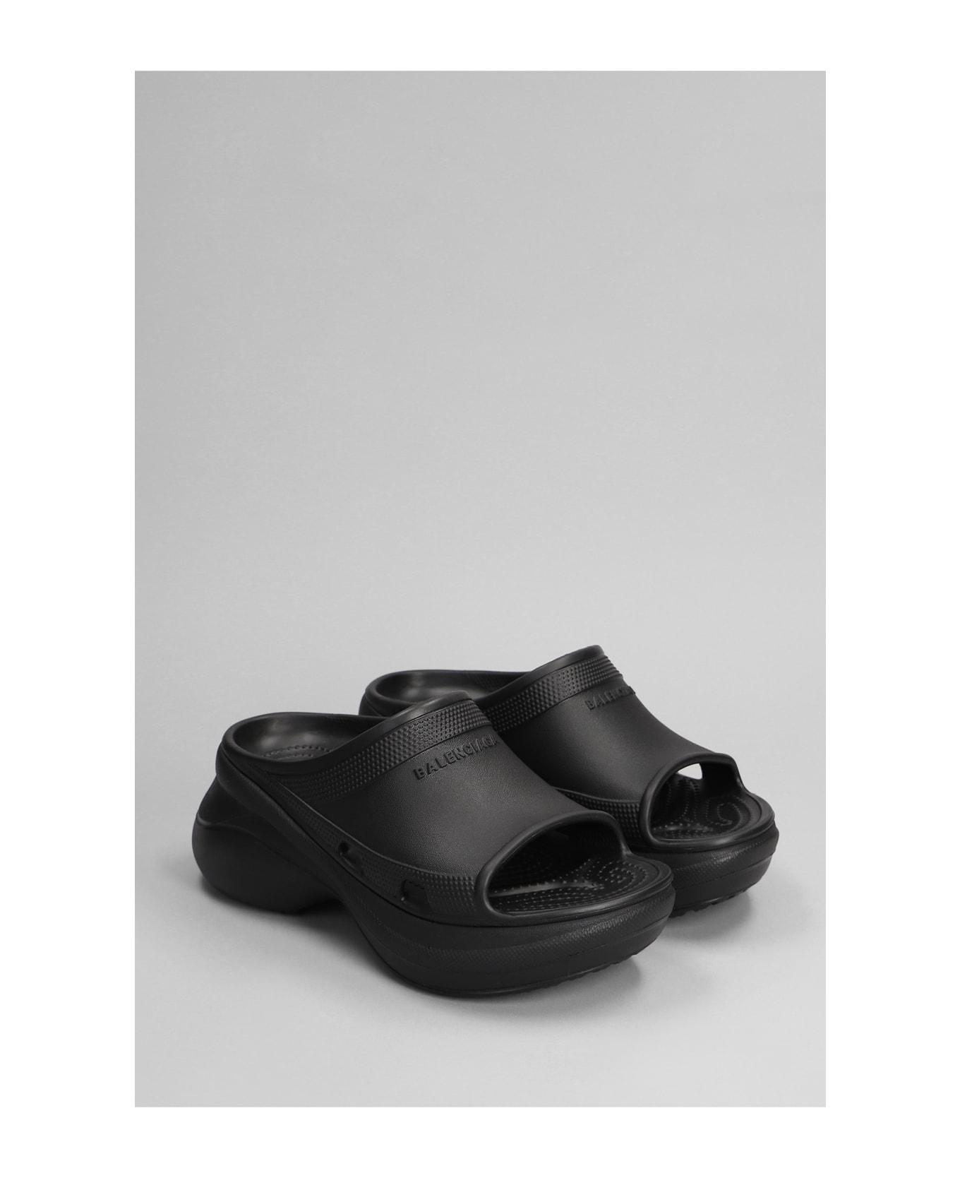 Balenciaga Pool Crocs Slide Slipper-mule In Black Eva - black