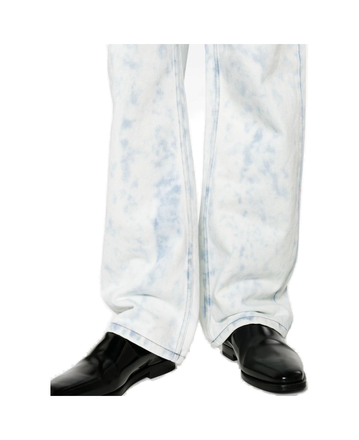 Dries Van Noten Faded-effect Wide-leg Jeans - Light blue