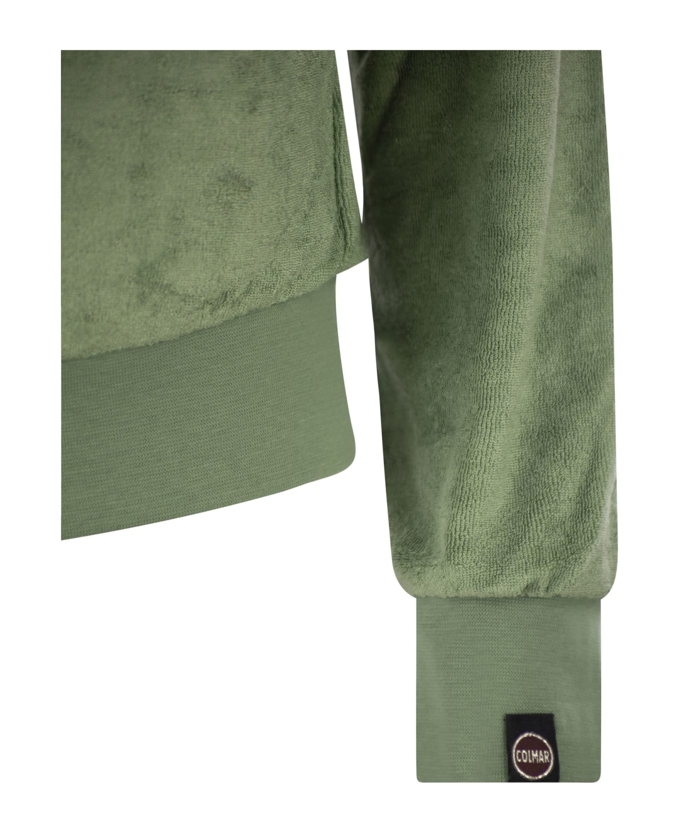 Colmar Full Zip Sweatshirt With Chenille Hood - Green ジャケット