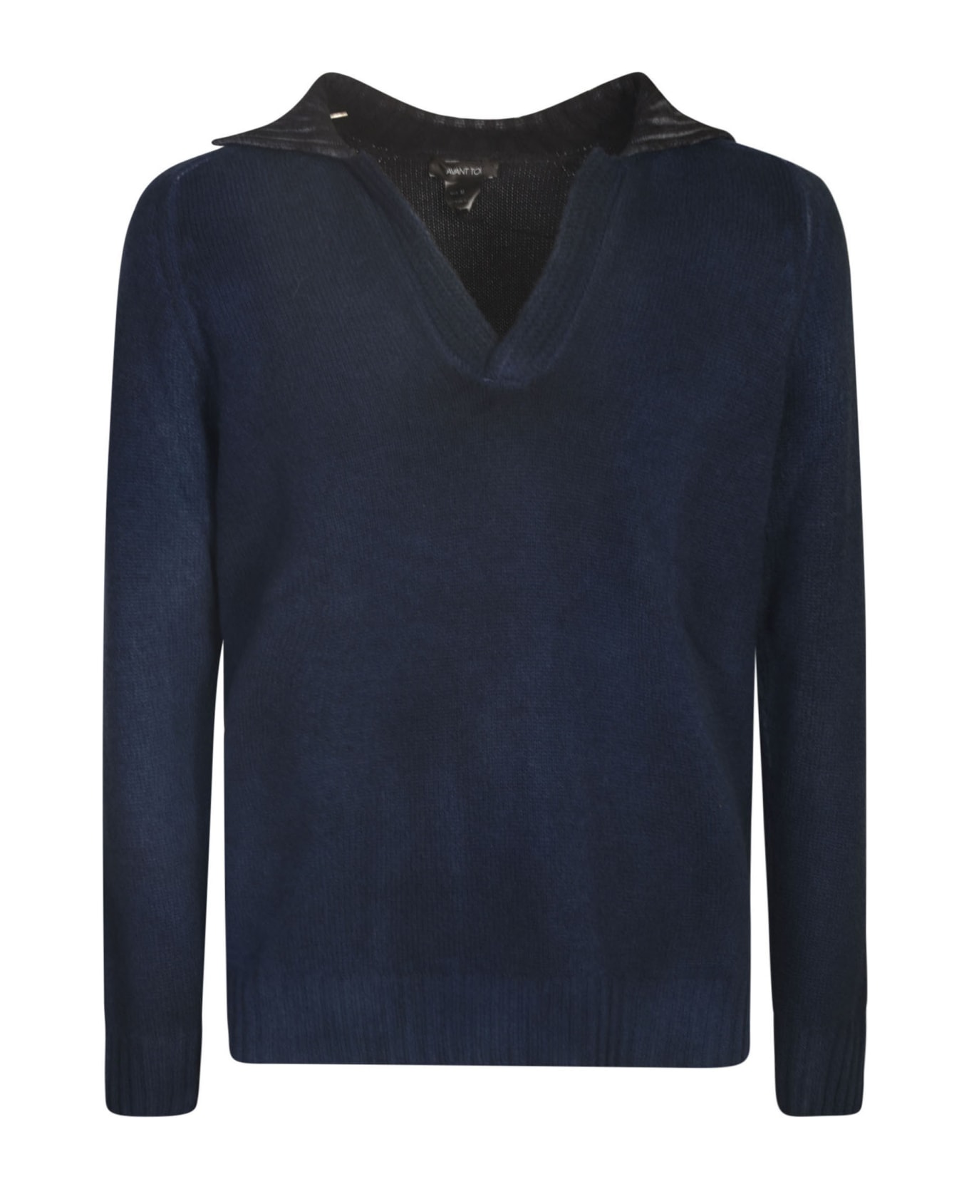 Avant Toi V-neck Sweater - Blue ニットウェア