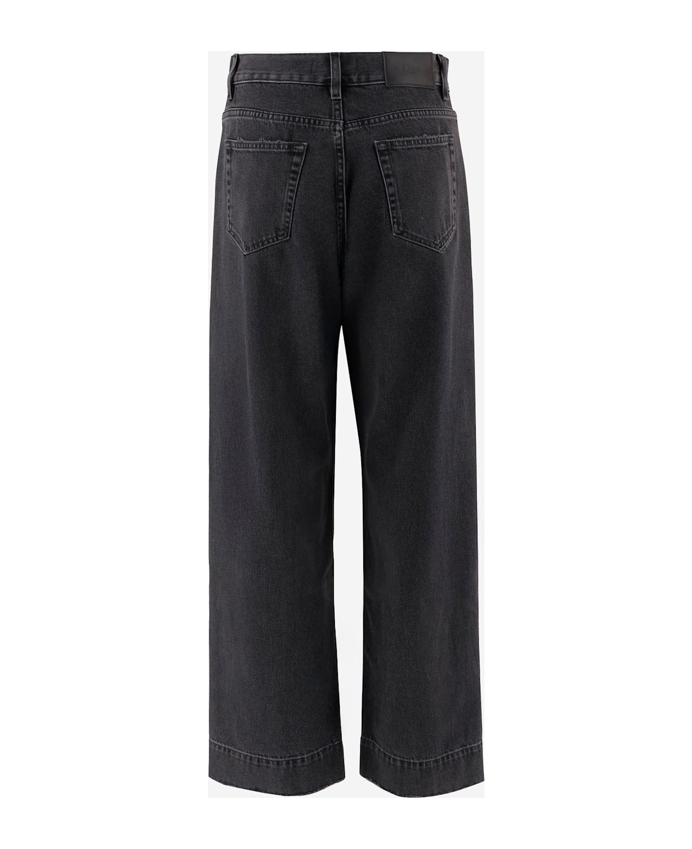 Chloé High-waisted Short Denim Jeans - Grey