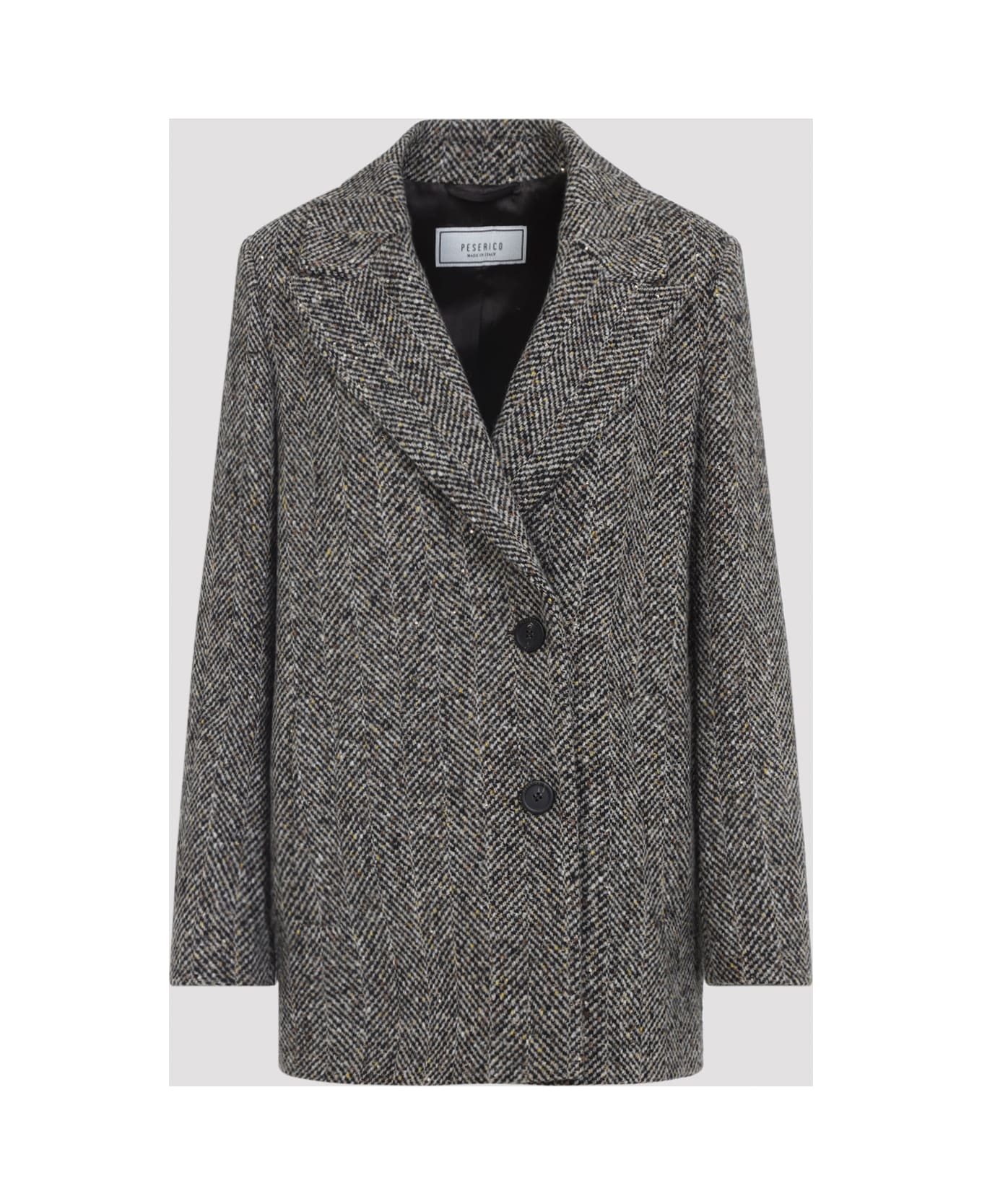 Peserico Brown Short Coat - Marrone Ebano
