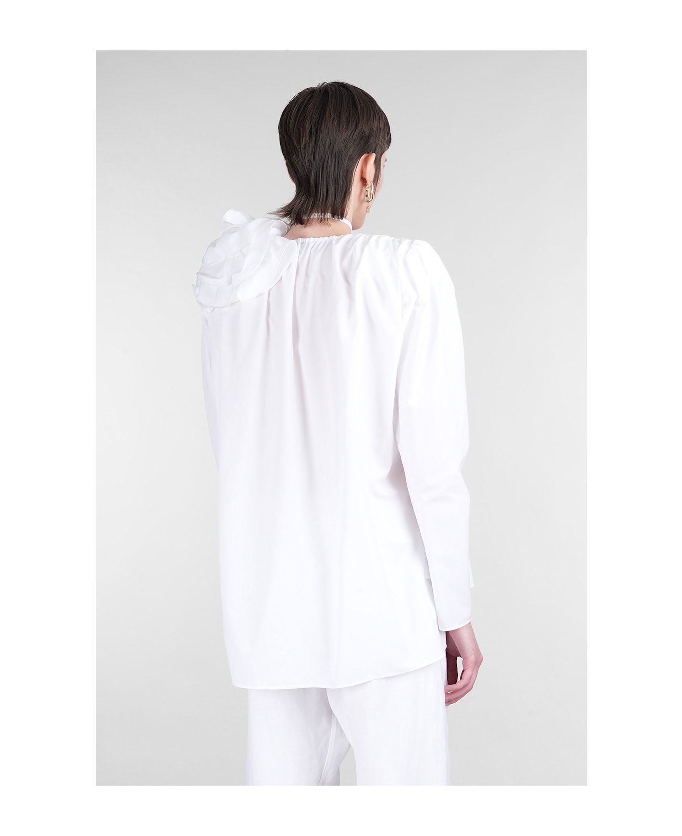 Magda Butrym Blouse 04 Blouse In White Cotton - white