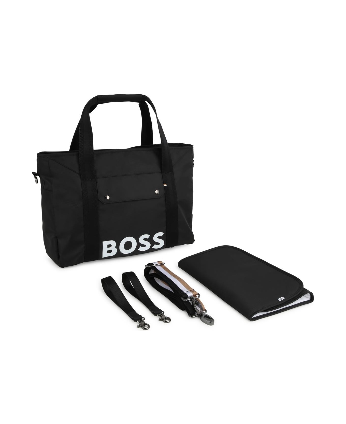 Hugo Boss Changing Bag With Print - Black