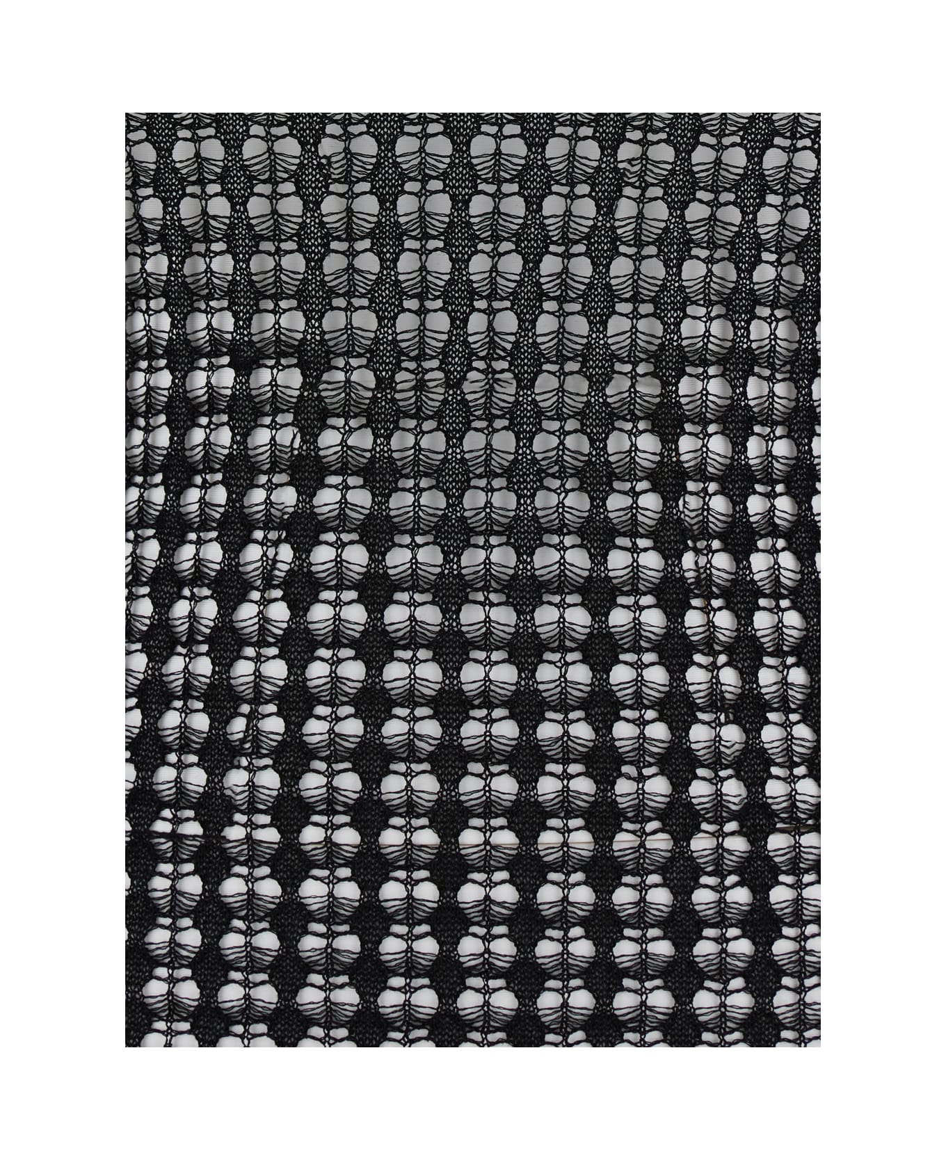 Federica Tosi 
flexage
 Black Crewneck Dress With Check Motiv All-over And Open Rear In Fabric Woman - Black