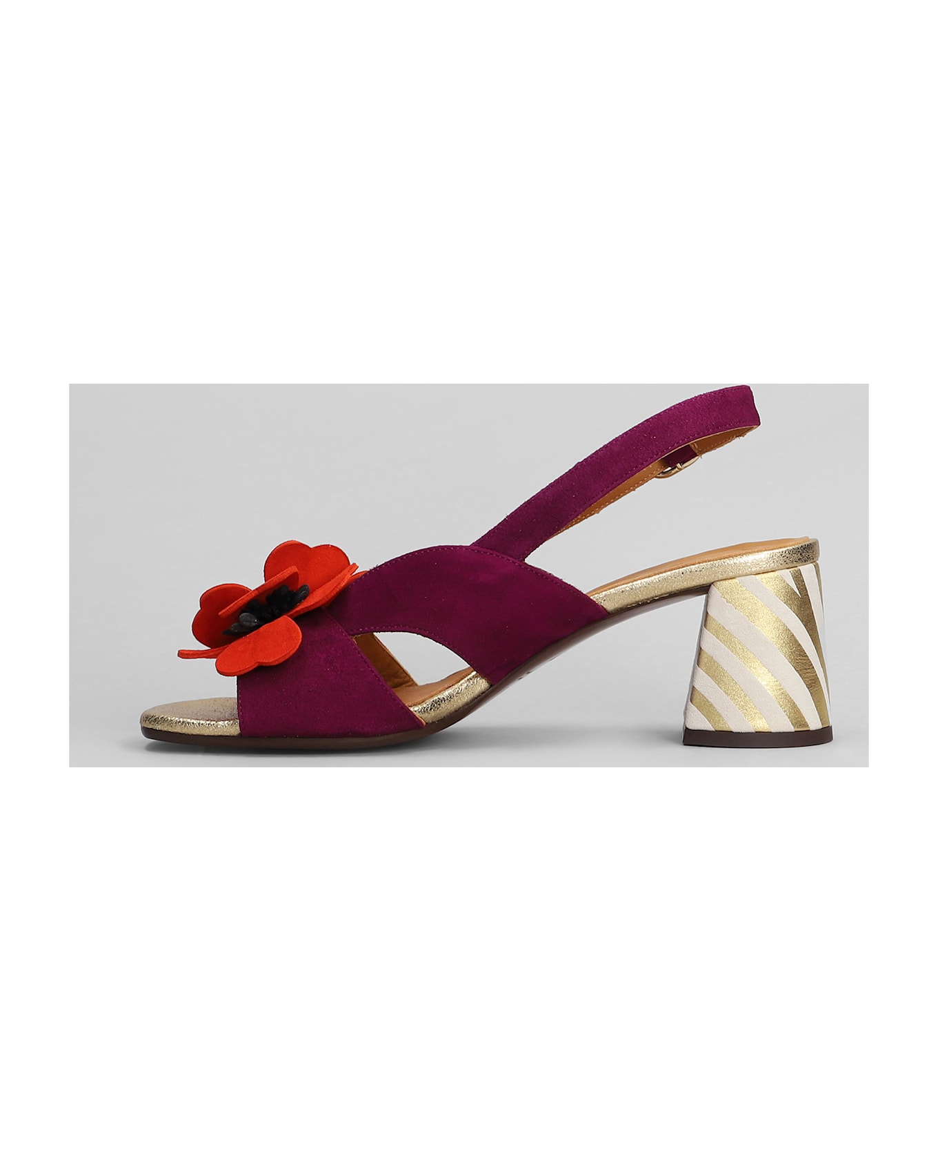 Chie Mihara Sandals In Viola Suede - Viola