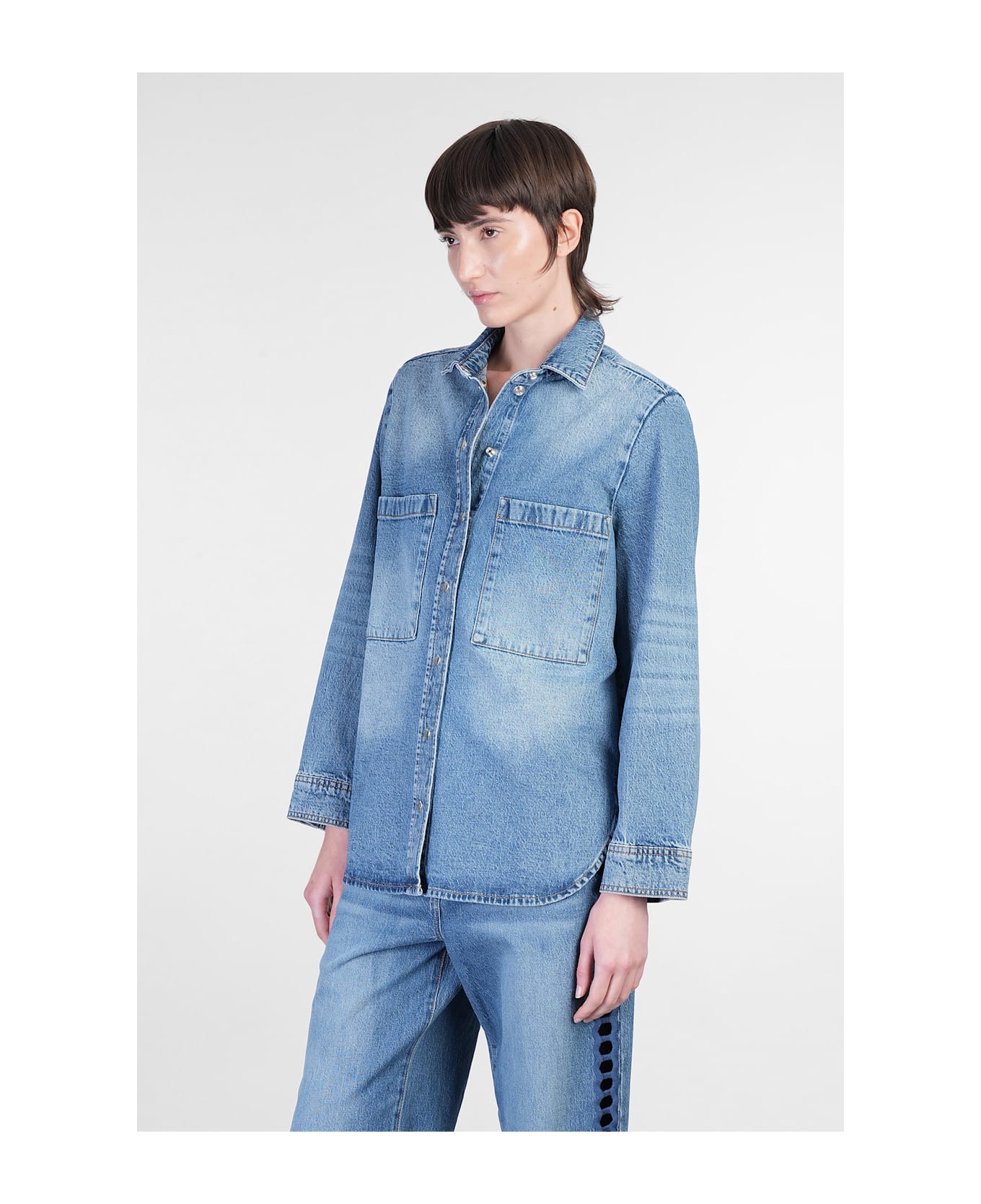 IRO Lydie Denim Jackets In Blue Cotton - blue