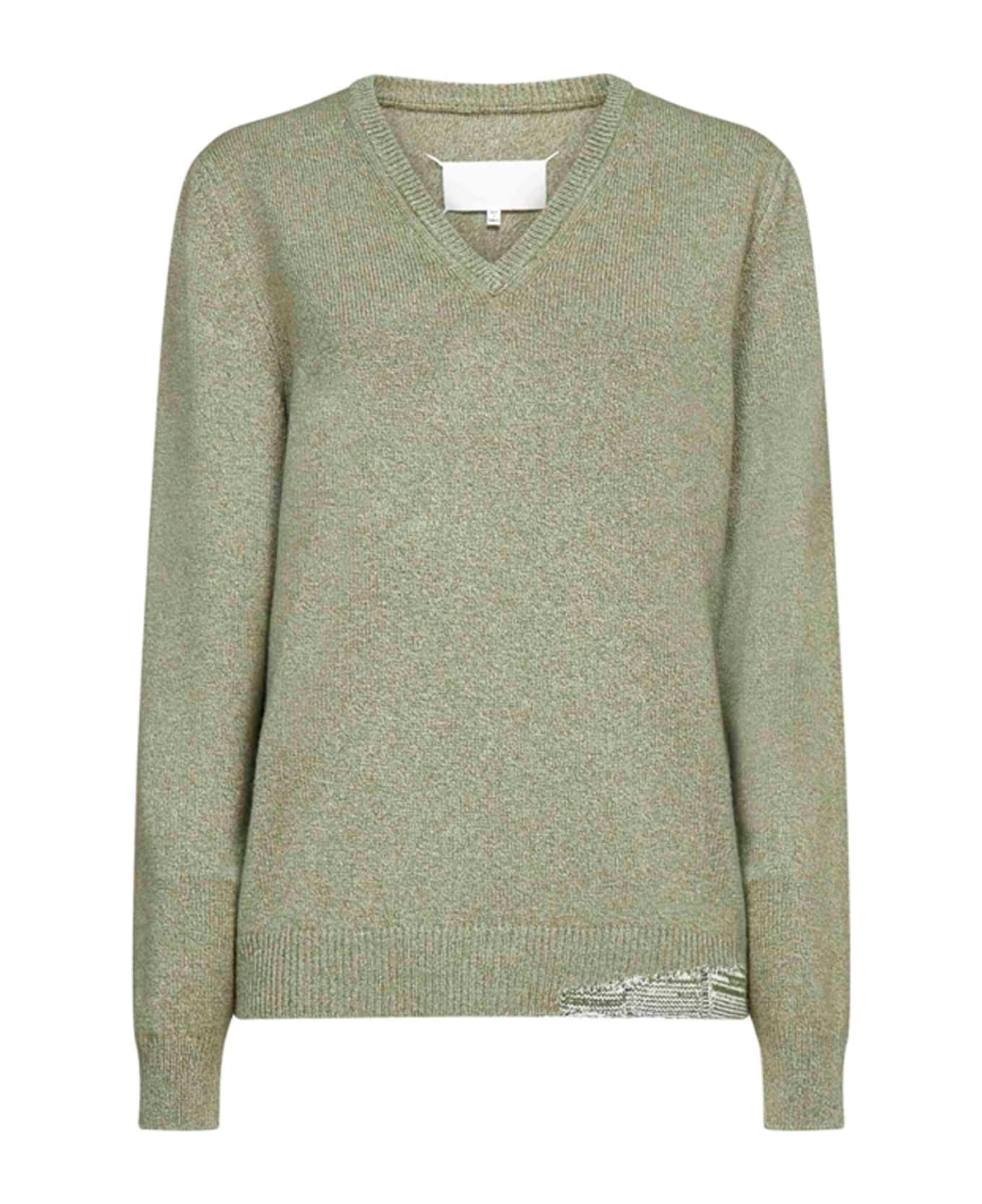 Maison Margiela Wool And Cashmere Sweater - Green ニットウェア
