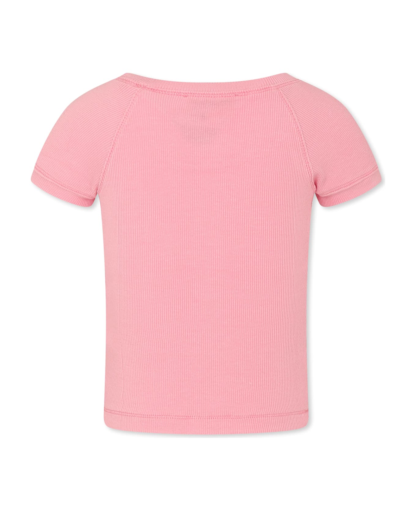 Philosophy di Lorenzo Serafini Kids Pink T-shirt For Girl With Logo - Pink