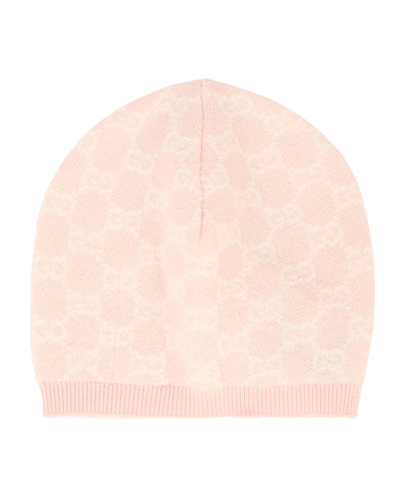 Gucci Pink Hat For Baby Girl With Gg Motif - Pink