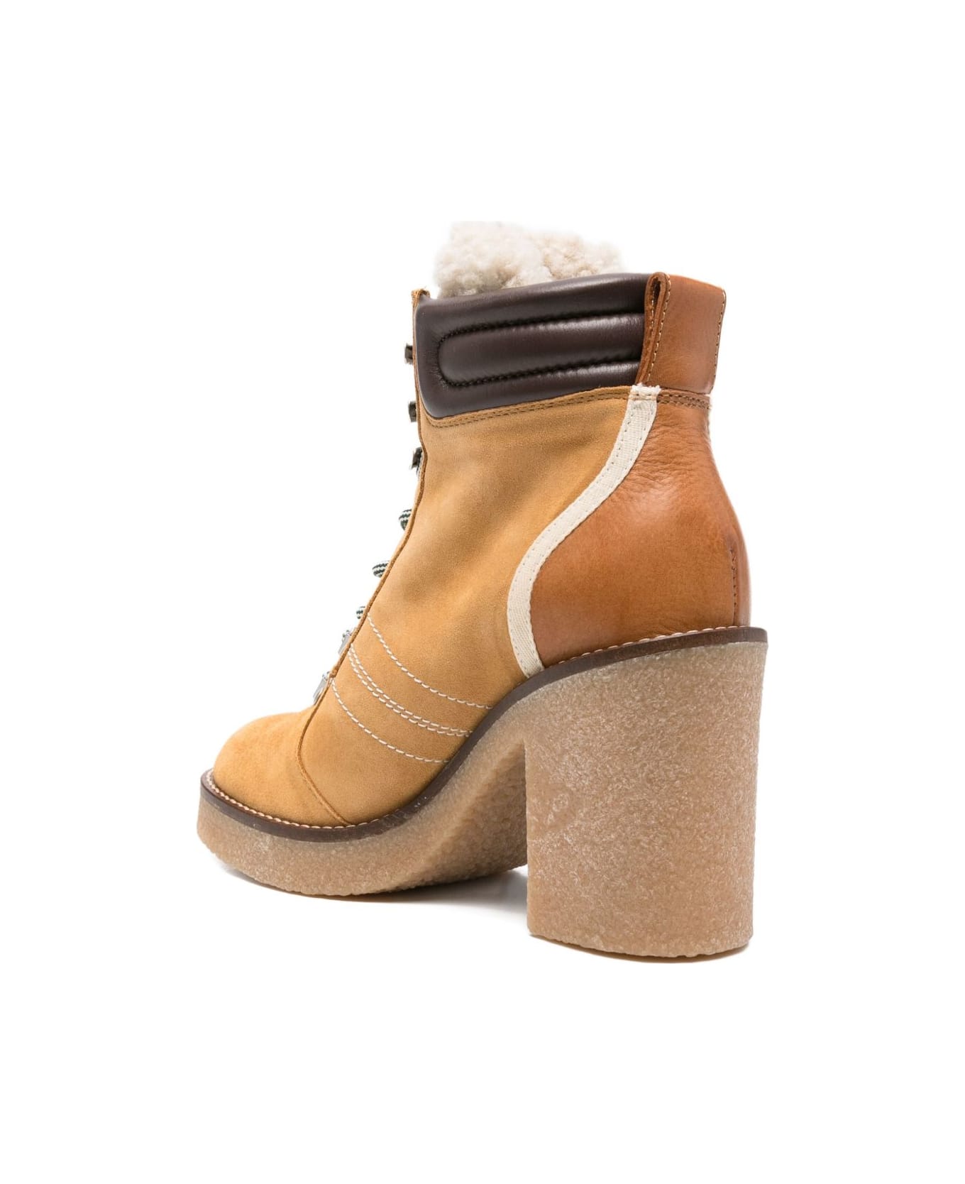 Woolrich Landhill Leather Boots - Beige