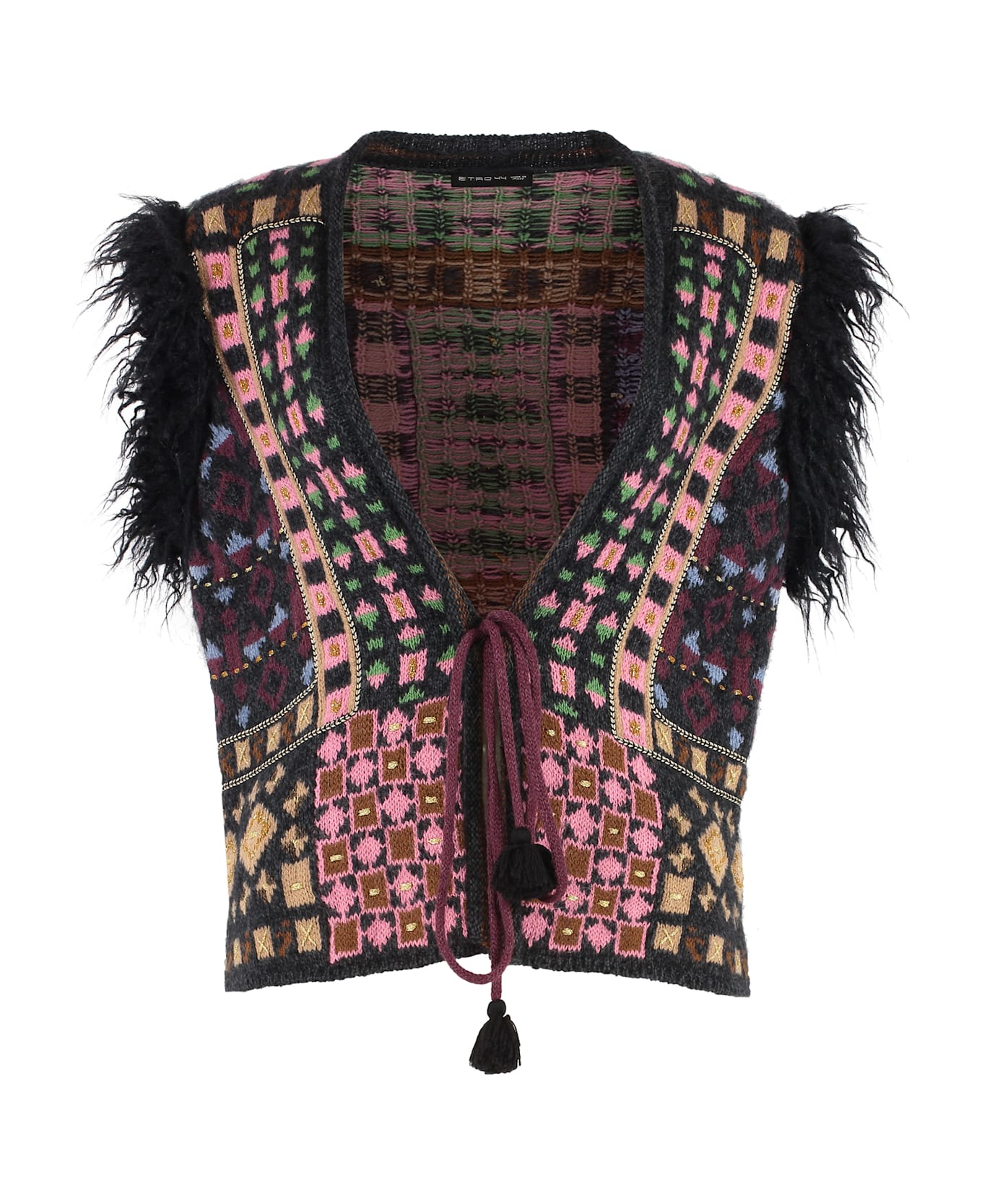 Etro Wool Blend Waist Coat - Multicolor