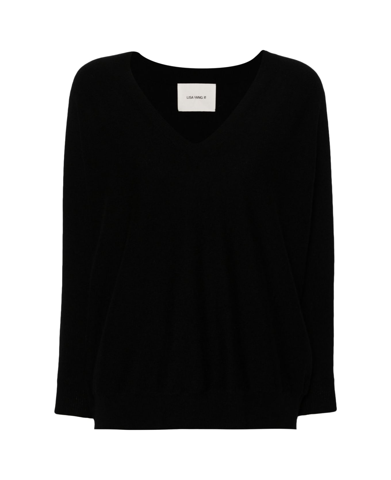 Lisa Yang Black Cashmere Knit Sweater - Black