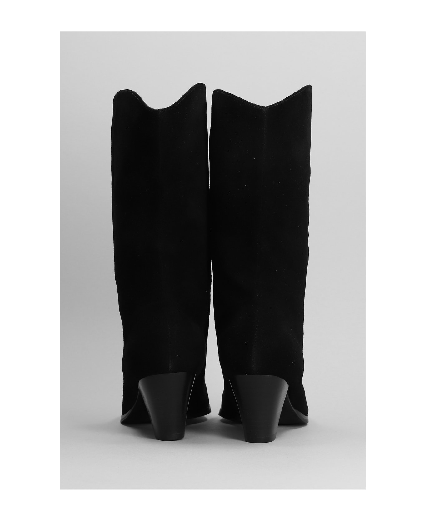 Bibi Lou Low Heels Boots In Black Suede - black