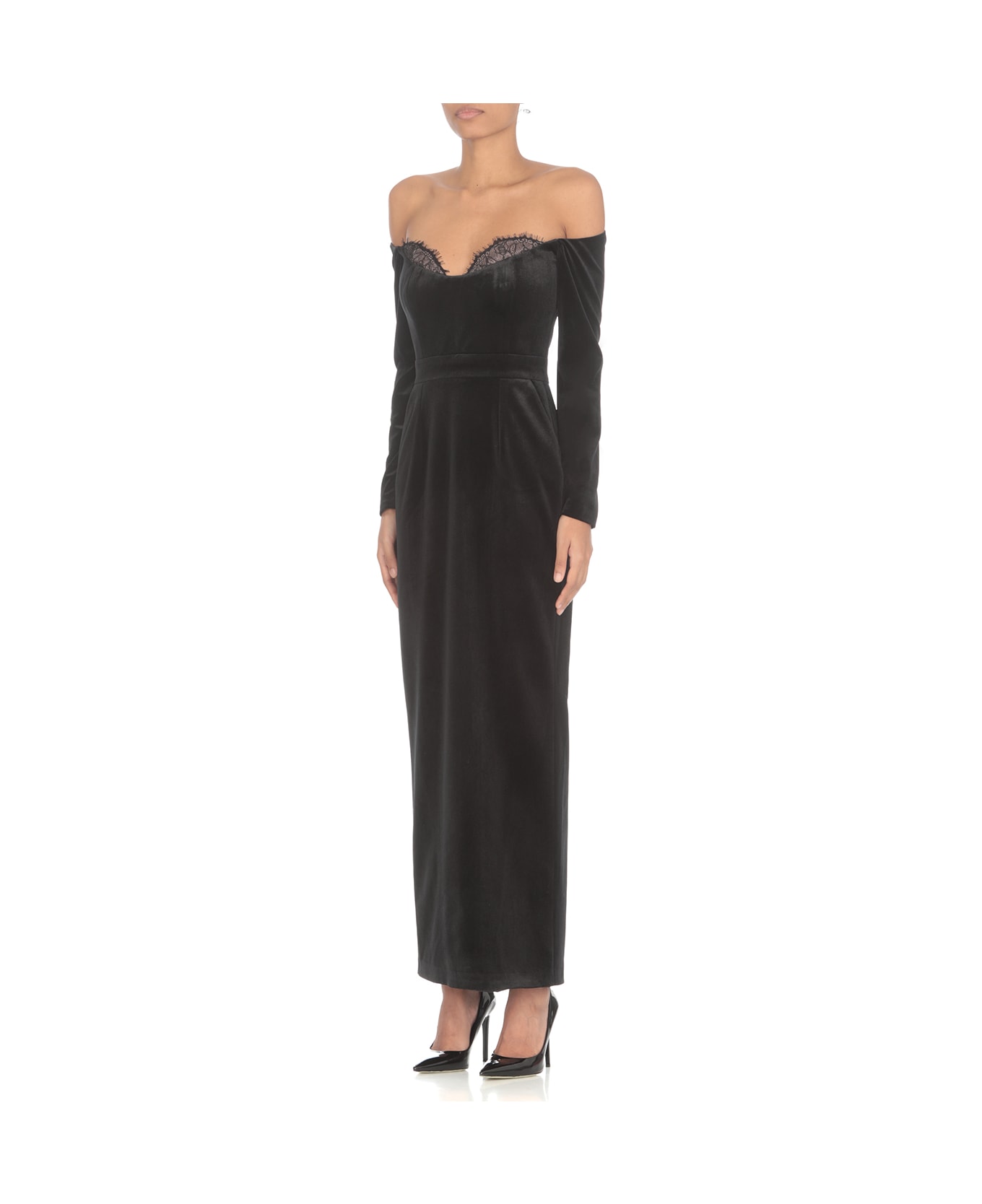 NEW ARRIVALS Farah In Panthere Dress - Black