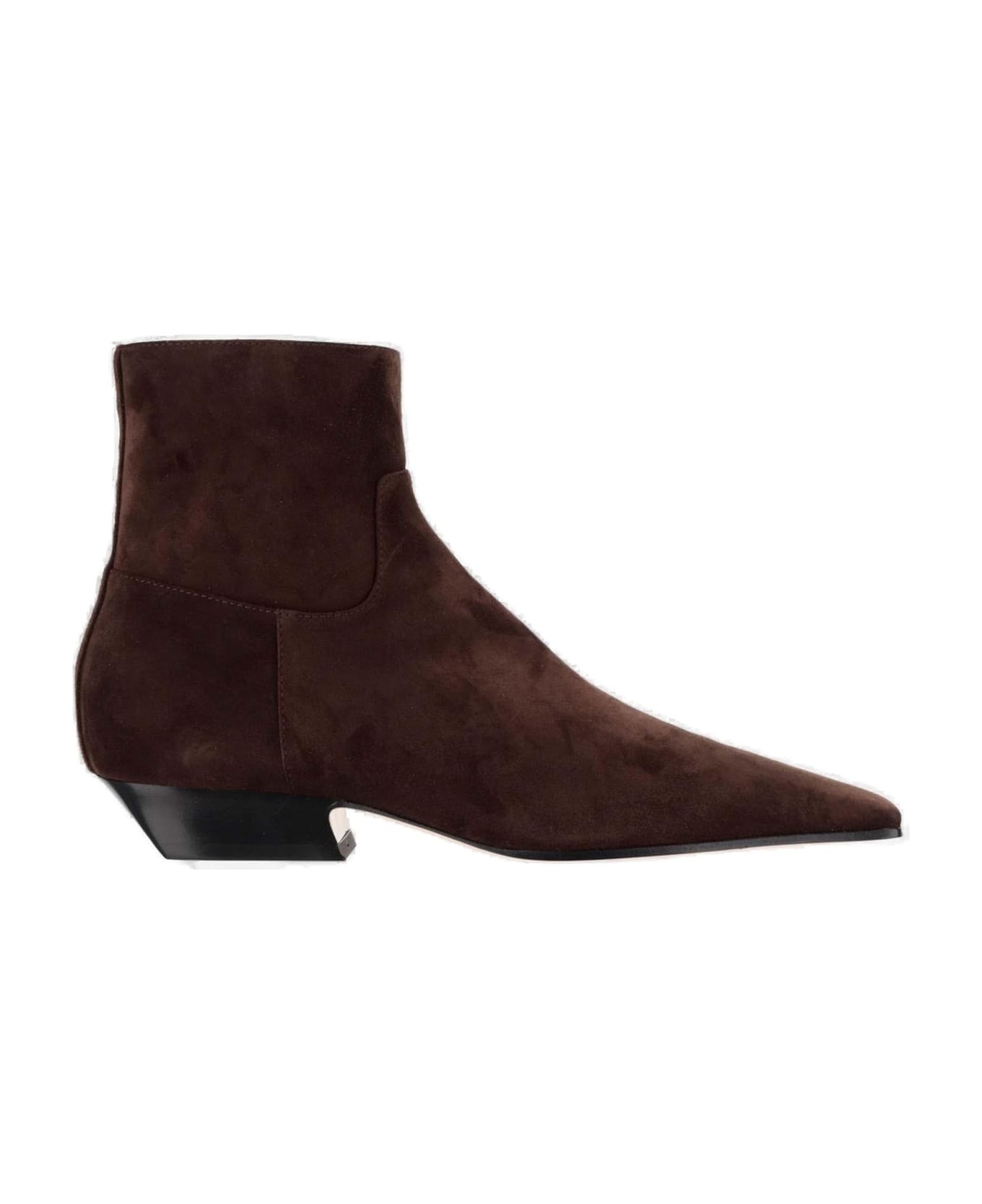 Khaite Pointed Toe Boots - Coffee