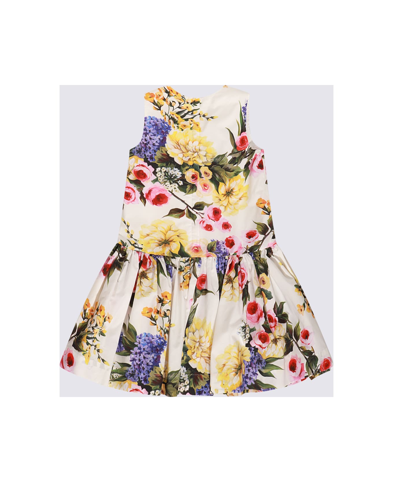 Dolce & Gabbana Multicolour Cootn Dress - GIARDINO F.DO BIANCO