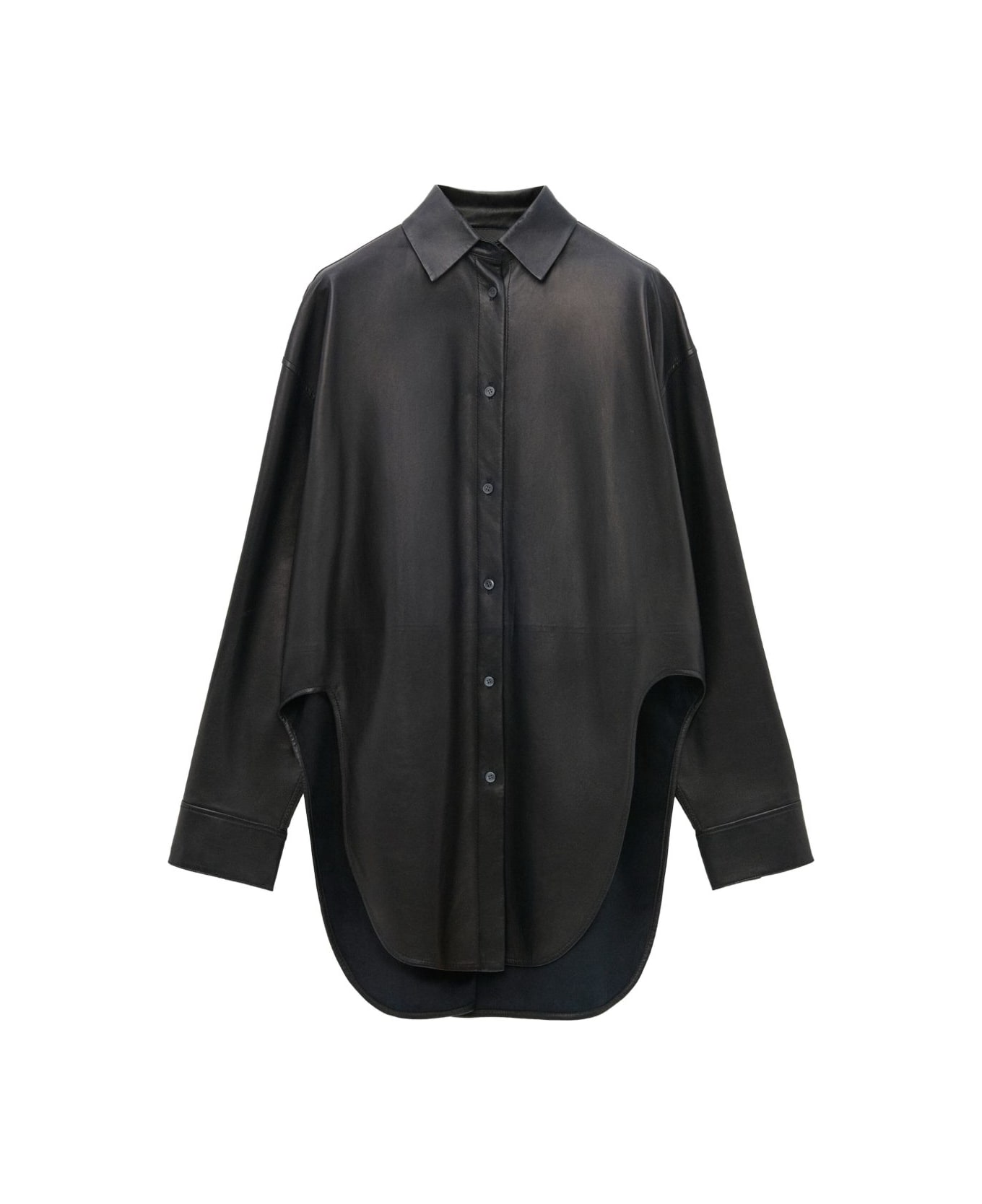 Loewe Leather Shirt - Black