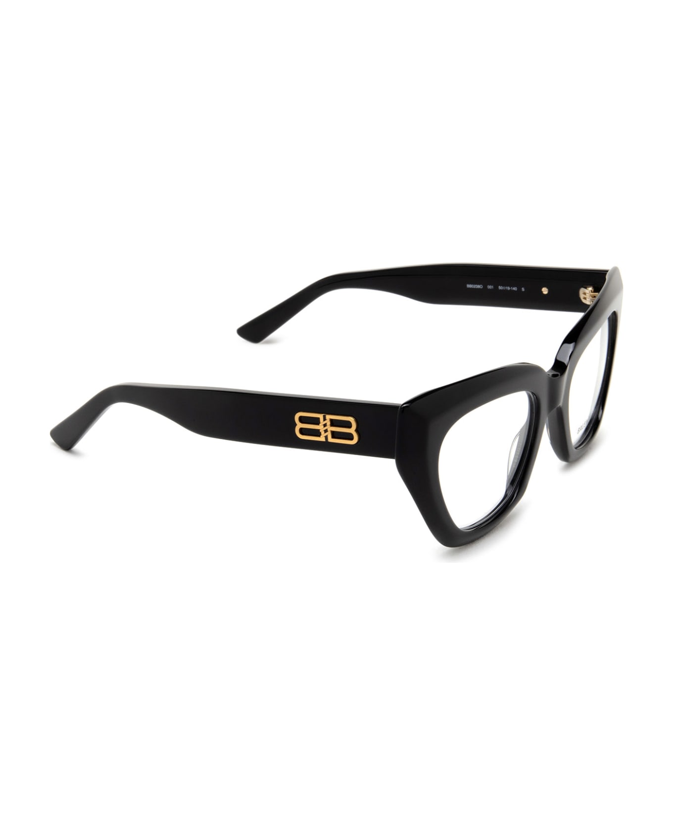 Balenciaga Eyewear Bb0238o Glasses - 001 BLACK BLACK TRANSPARENT アイウェア