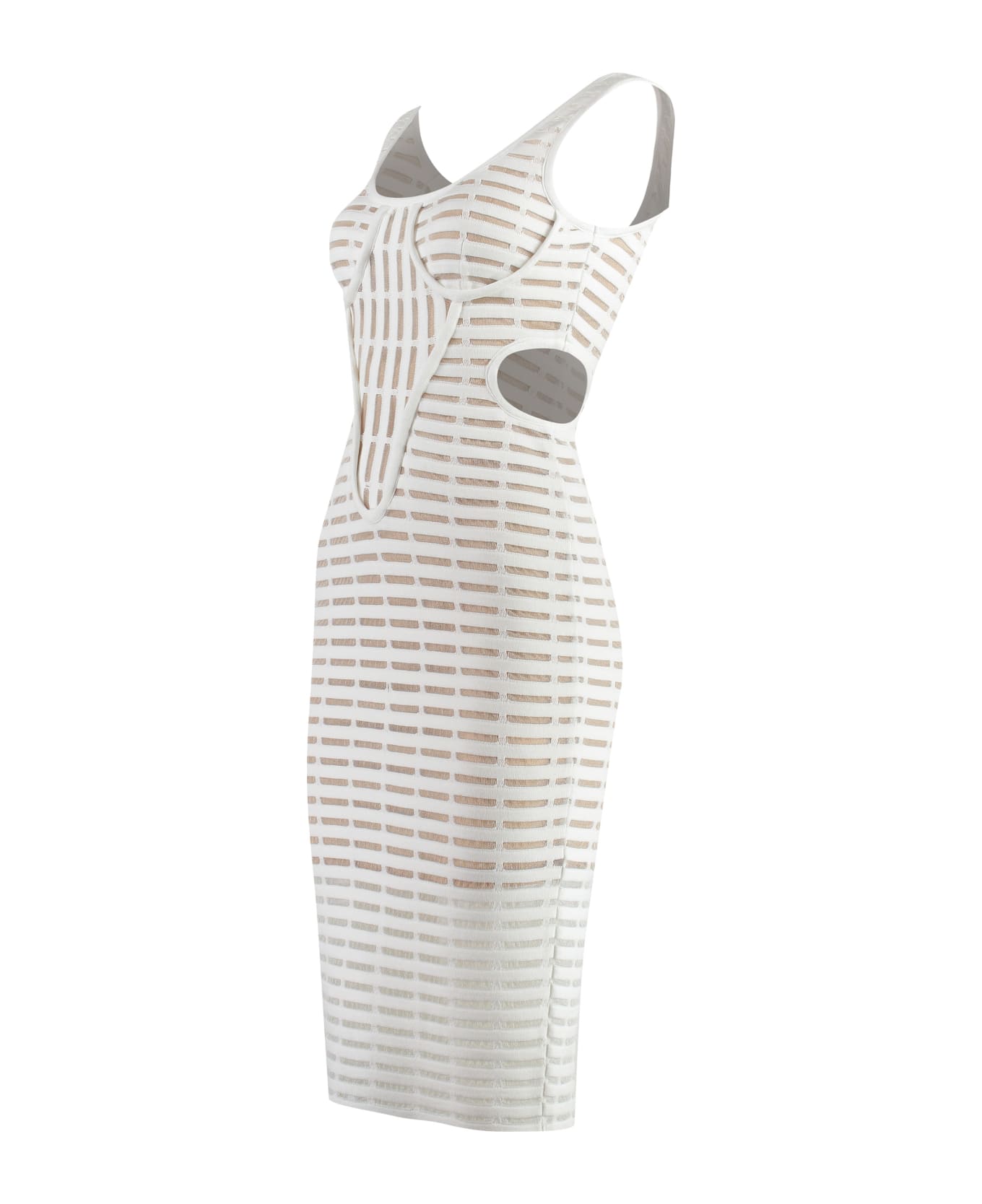 Genny Knitted Dress - White