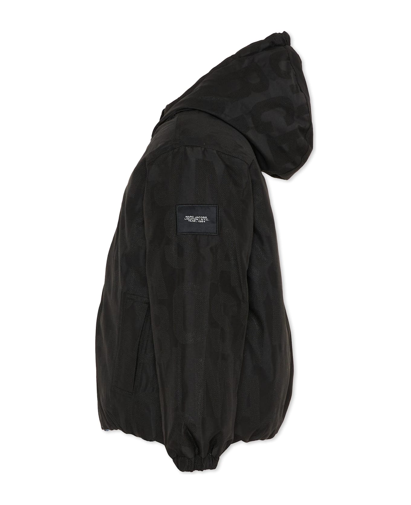 Marc Jacobs Reversible Light Blue Down Jacket For Boy With Logo - Light Blue