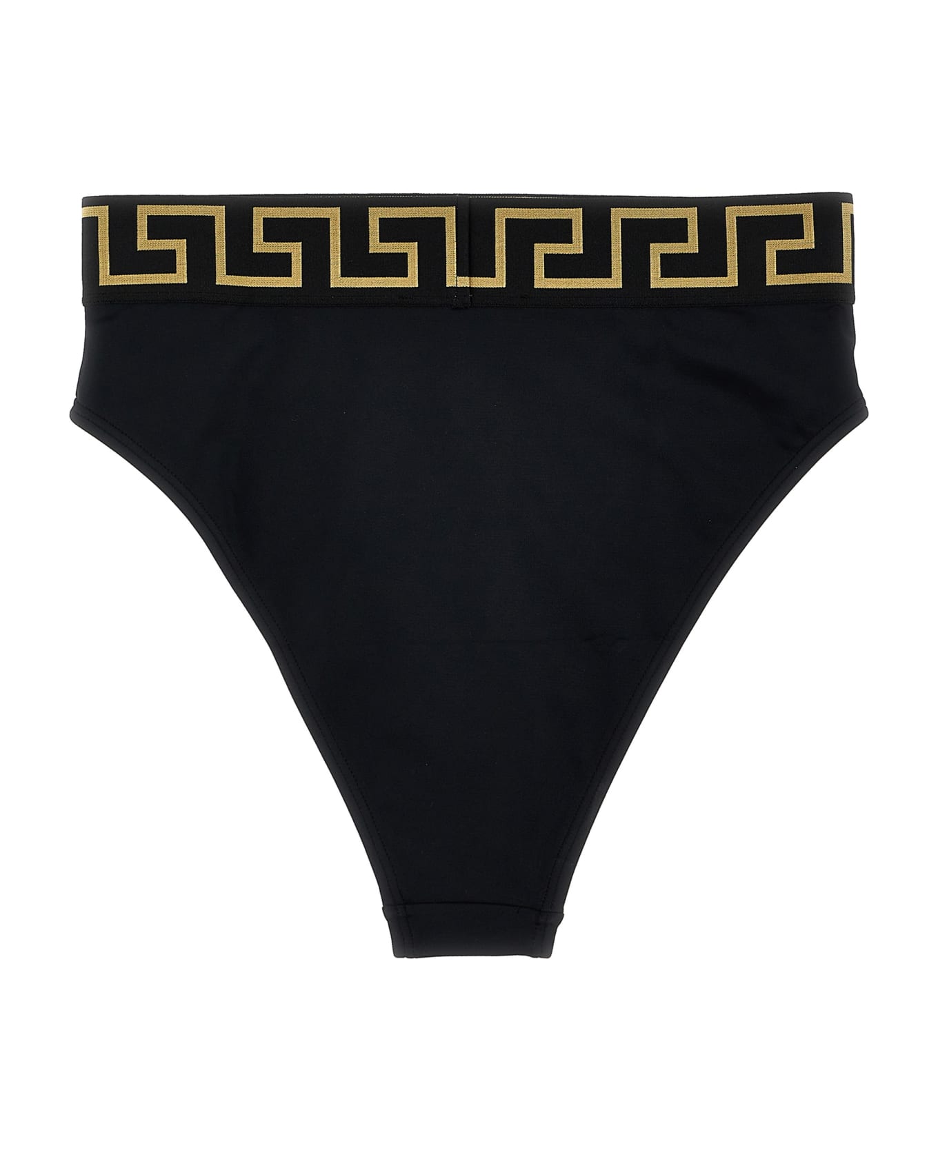 Versace 'greca' Bikini Bottoms - BLACK 水着