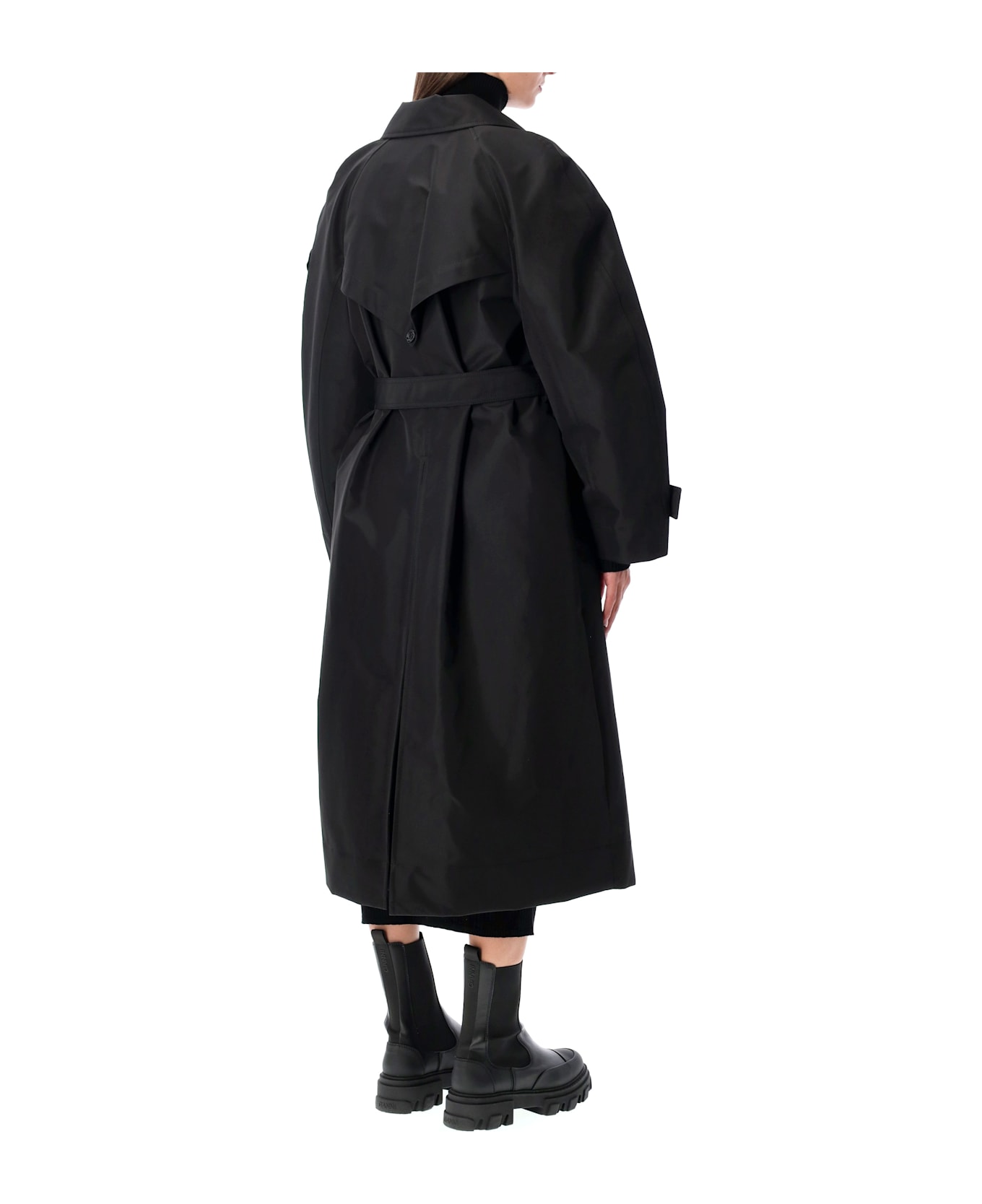 Moncler Genius Moncler X Edward Enninful Zake Technical Trench Coat - BLACK